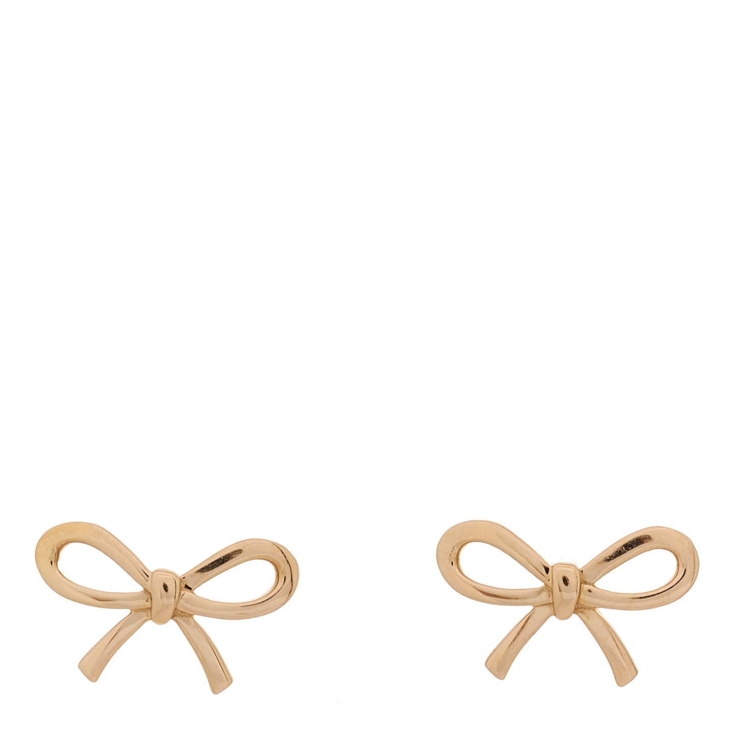 18K Rose Gold Bow Earrings