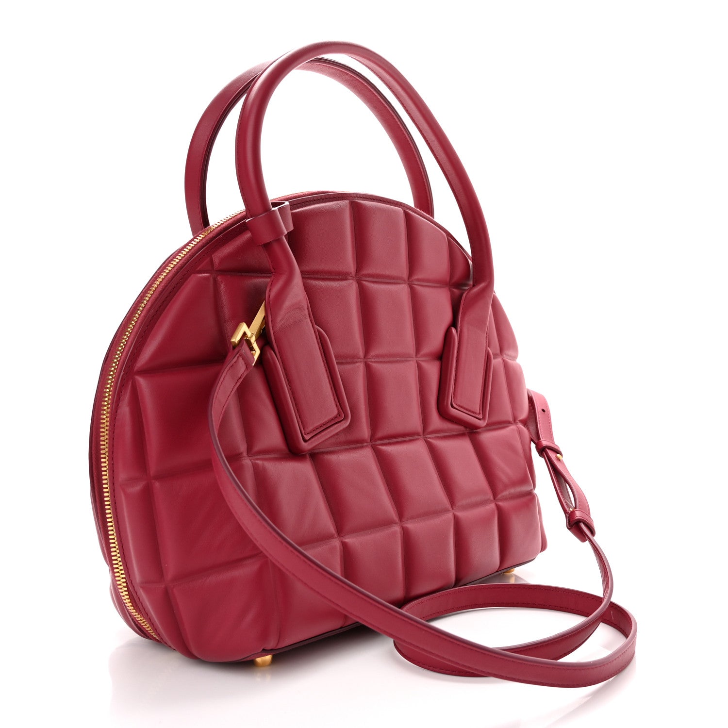 Bottega Veneta Butter Calfskin Padded Swoop Amaranto 3 of 9