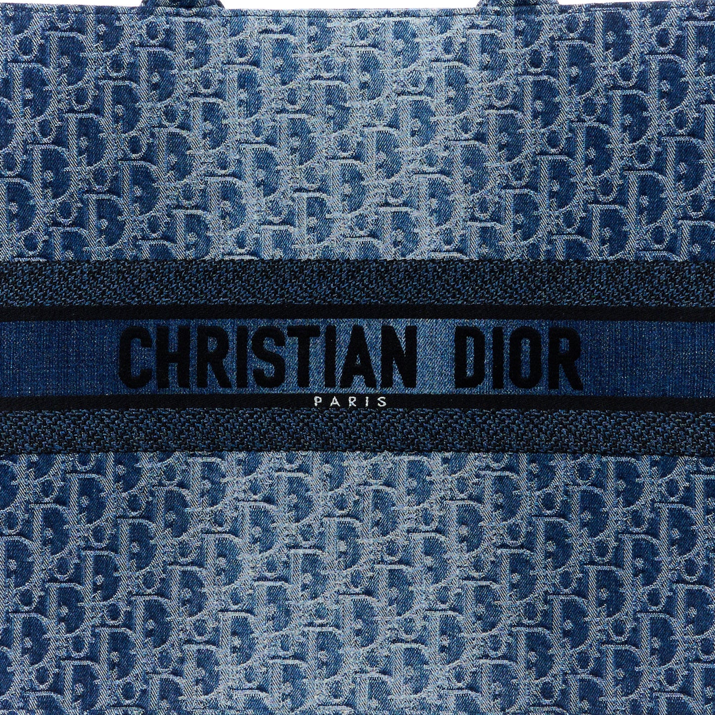 Oblique Denim Large Book Tote Blue