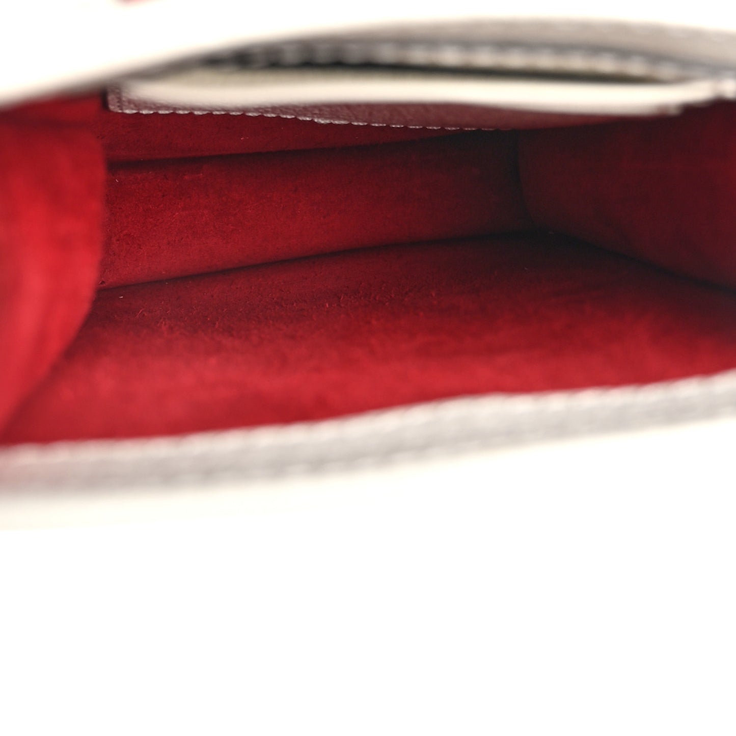 X ADIDAS Textured Dollar Calfskin Trefoil Embossed Phone Crossbody Bag Hibiscus Red Off White
