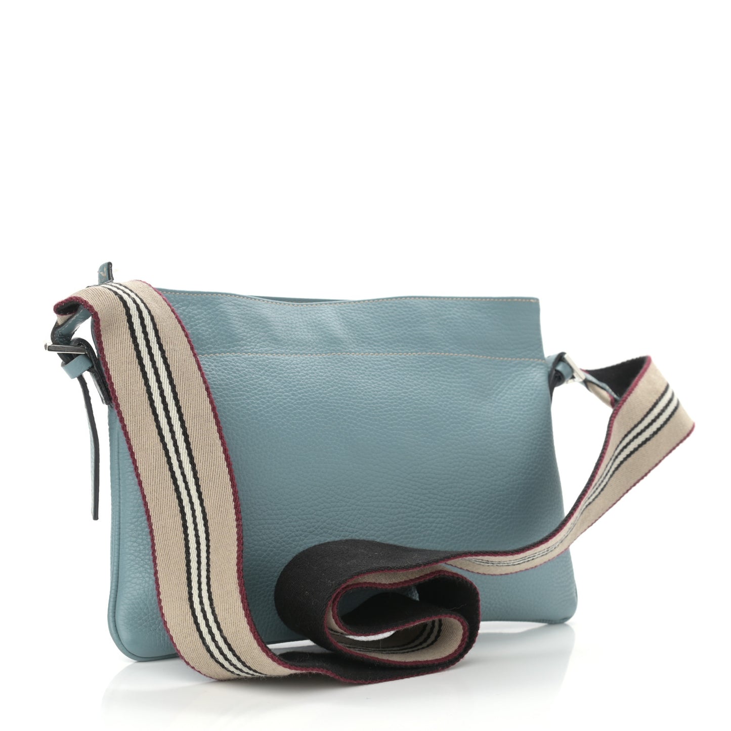 Grainy Calfskin Crossbody Bag Light Blue