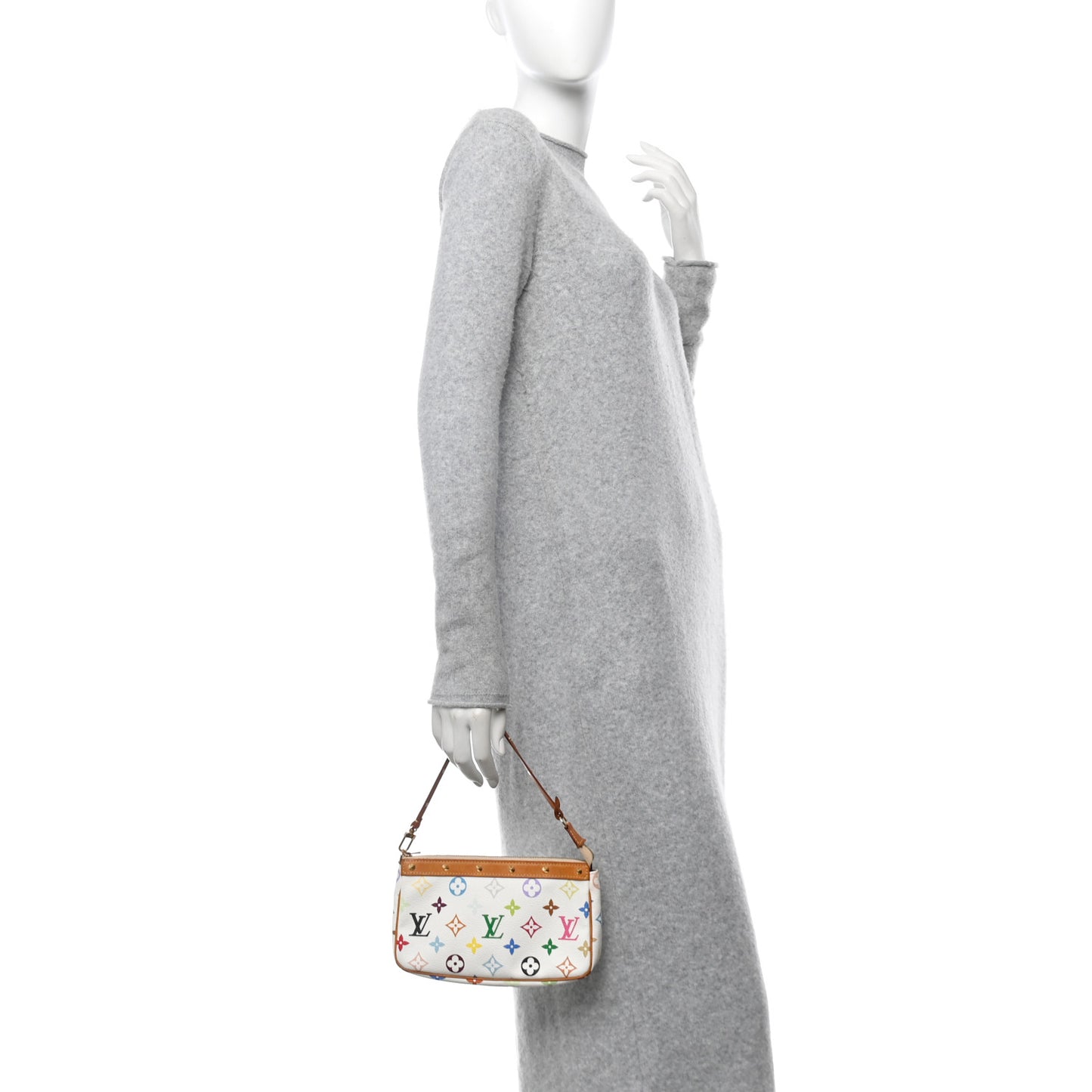 Monogram Multicolor Pochette Accessories White