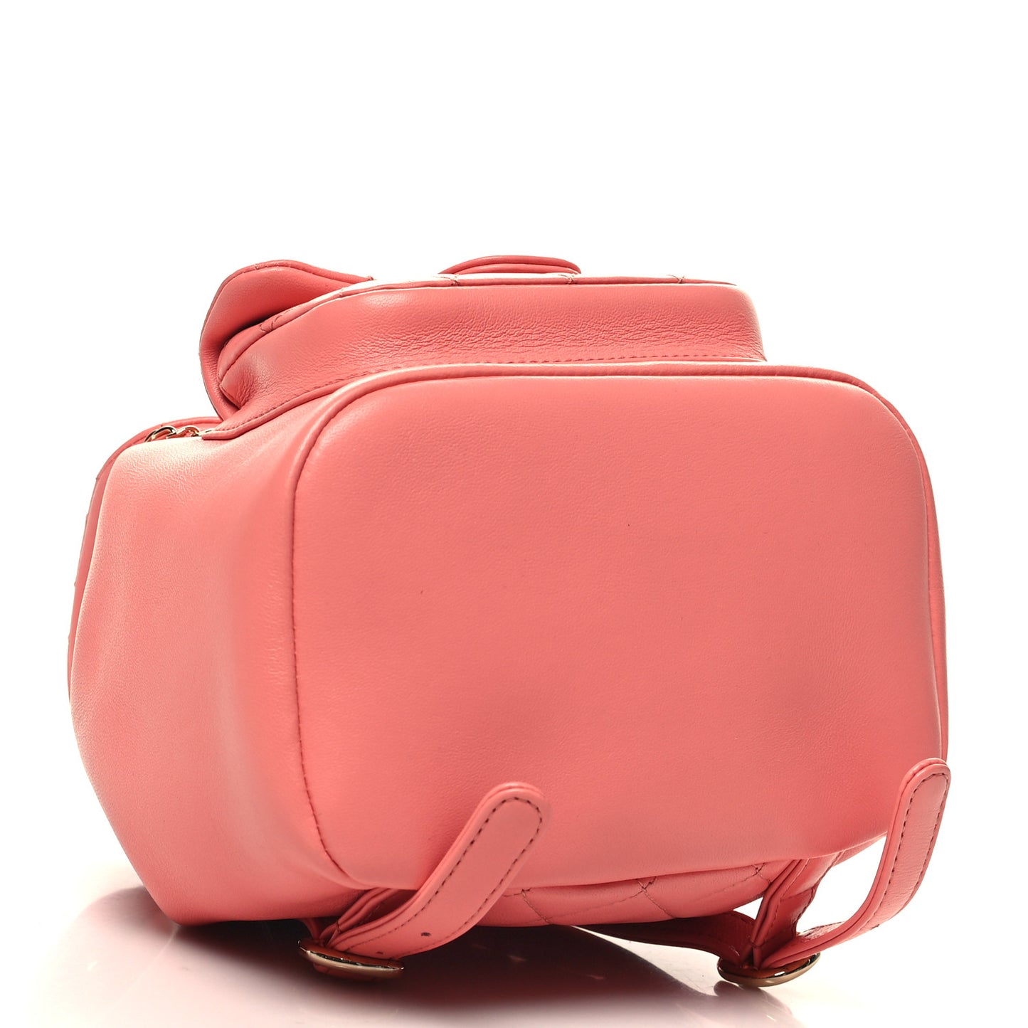 Lambskin Quilted Small Duma Drawstring Backpack Pink