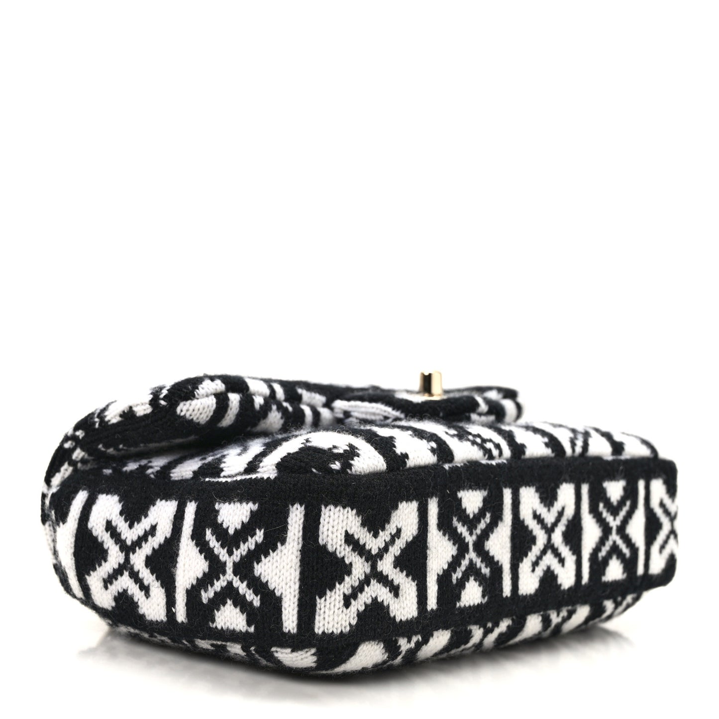 Cashmere Knit Coco Neige Flap Black White