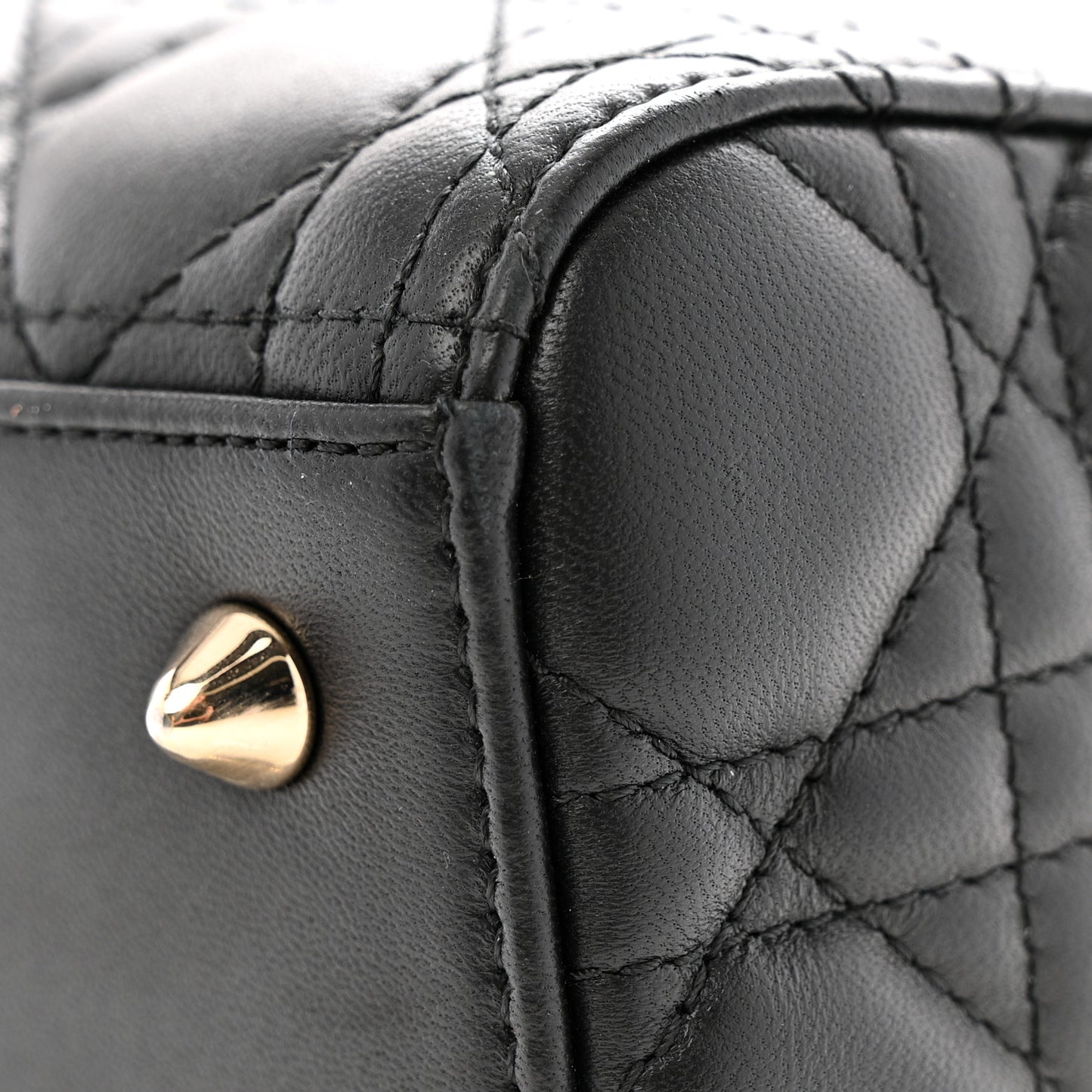 Lambskin Cannage Medium Lady Dior Black