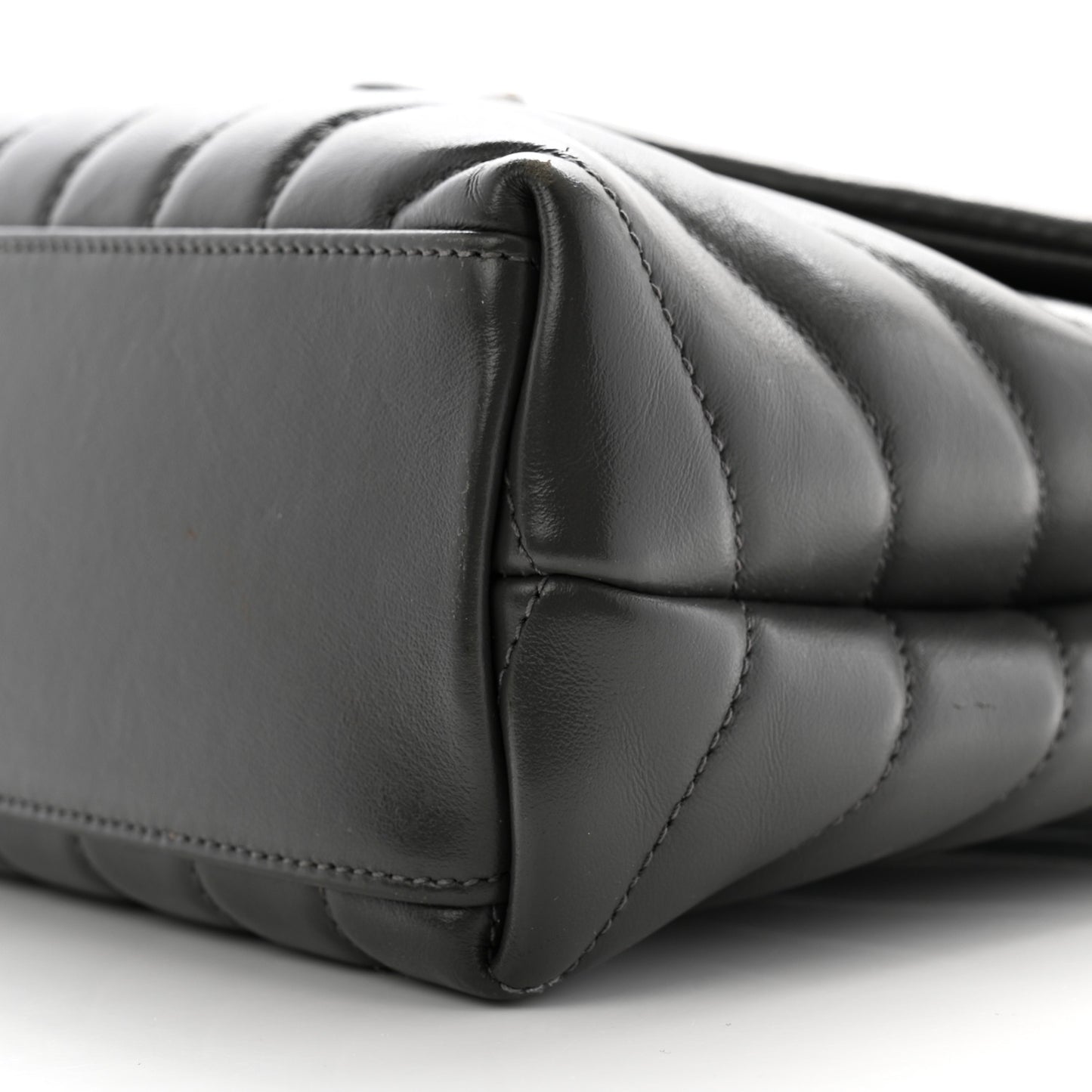 Calfskin Y Quilted Monogram Small Loulou Chain Satchel Earth