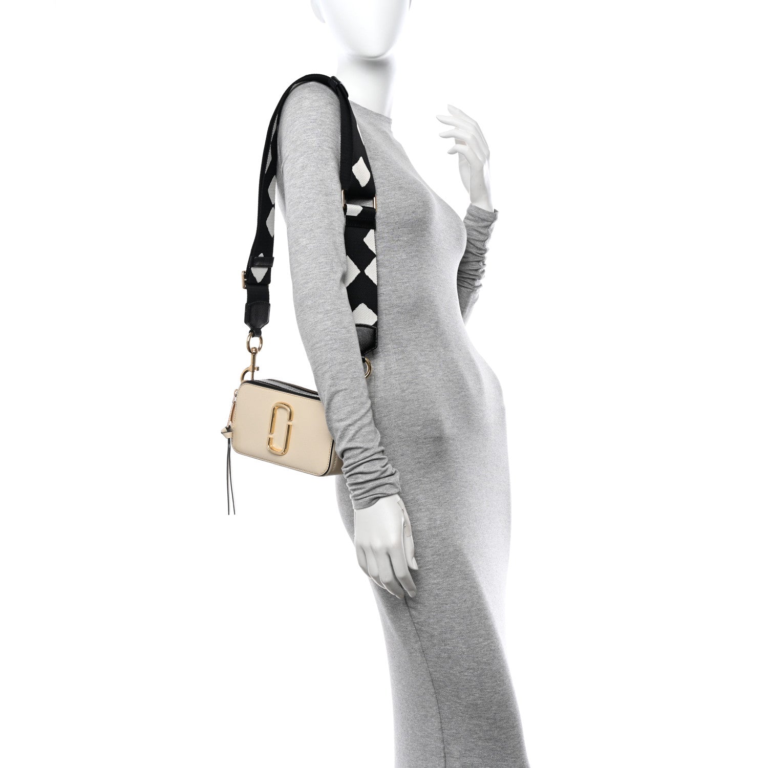 Marc Jacobs Saffiano Small Snapshot Camera Bag Cloud White Multicolor 2 of 12