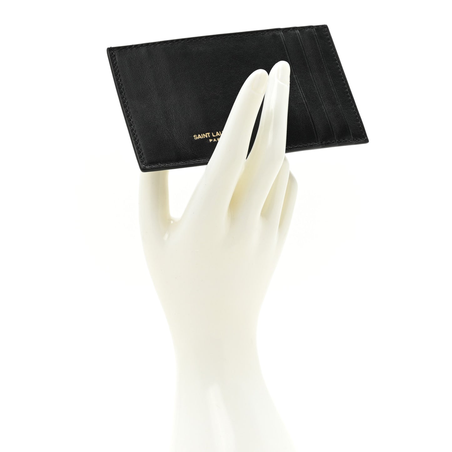 Calfskin 5 Fragments Card Holder Black