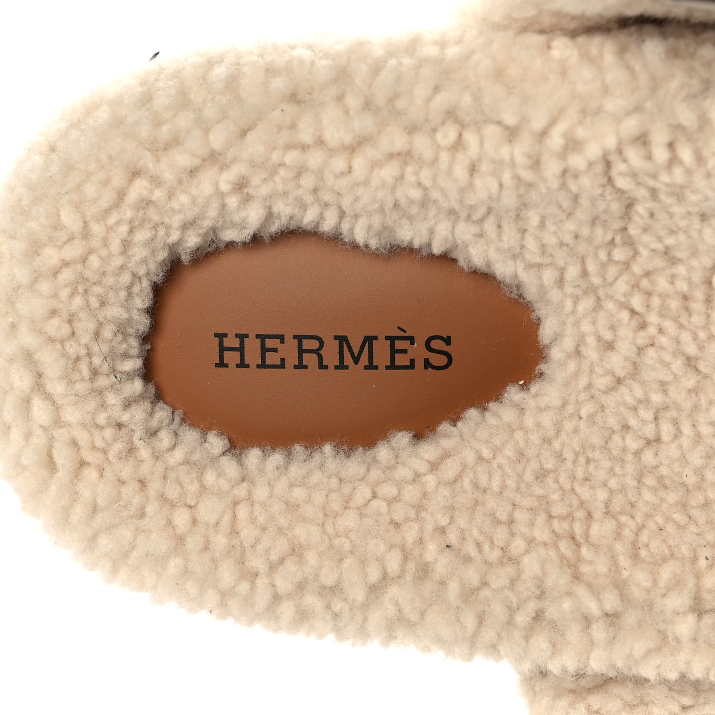 Suede Goatskin Woolskin Womens Chypre Sandals 36 Brun Fume Ecru