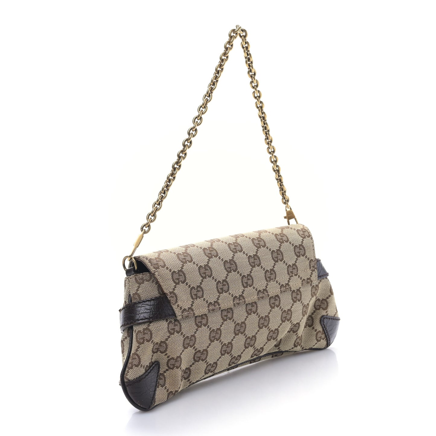 Monogram Horsebit Clutch Dark Brown