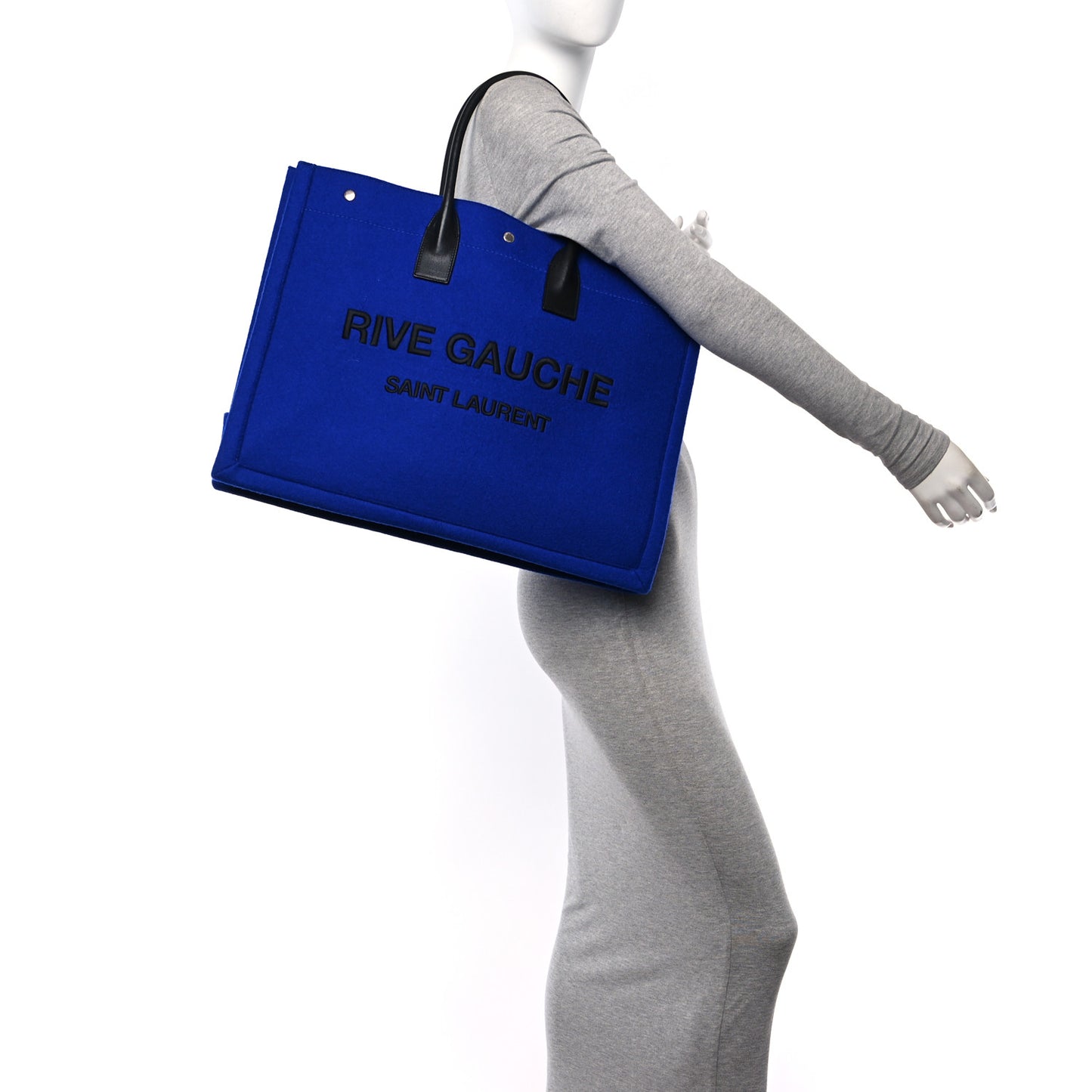 Wool Rive Gauche Tote Blue