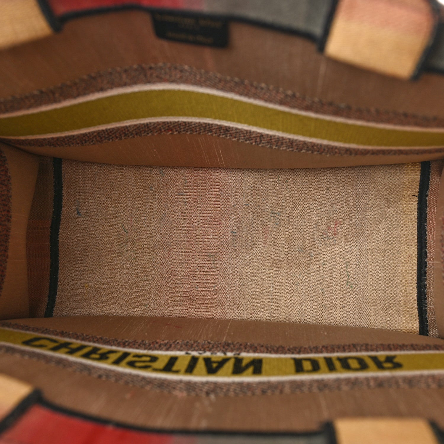 Christian Dior Canvas Embroidered Medium Dioraura Book Tote Multicolor 5 of 15