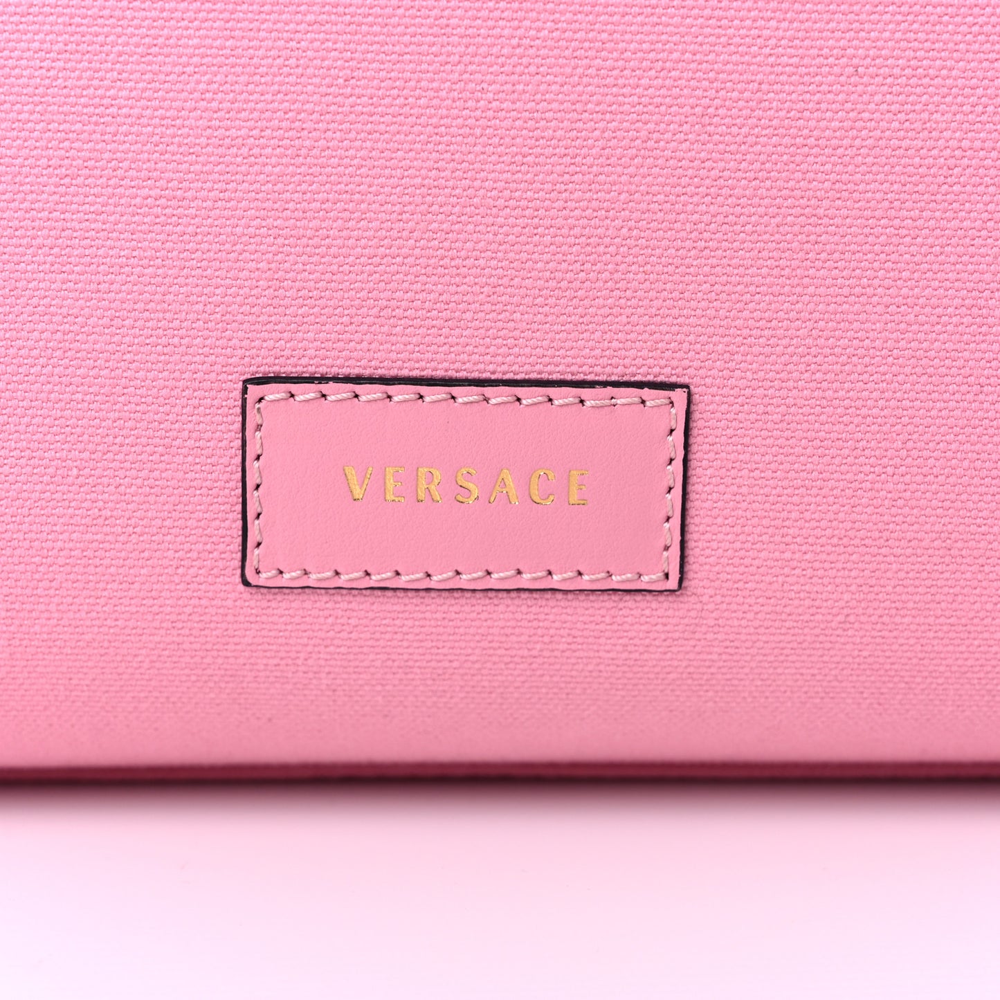 Canvas Suppler Calfskin Cabas GV Signature Tote Pink
