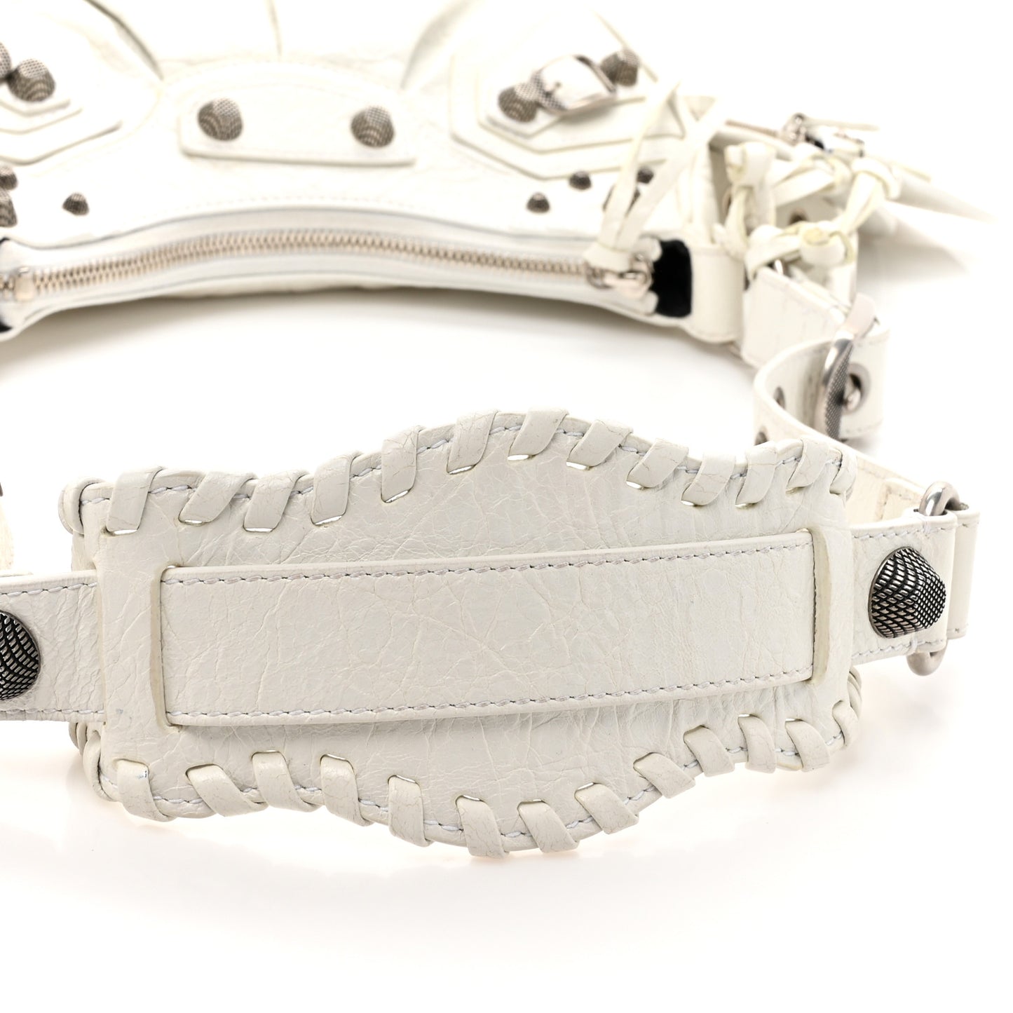 Agneau Arena Le Cagole Shoulder Bag XS Optic White