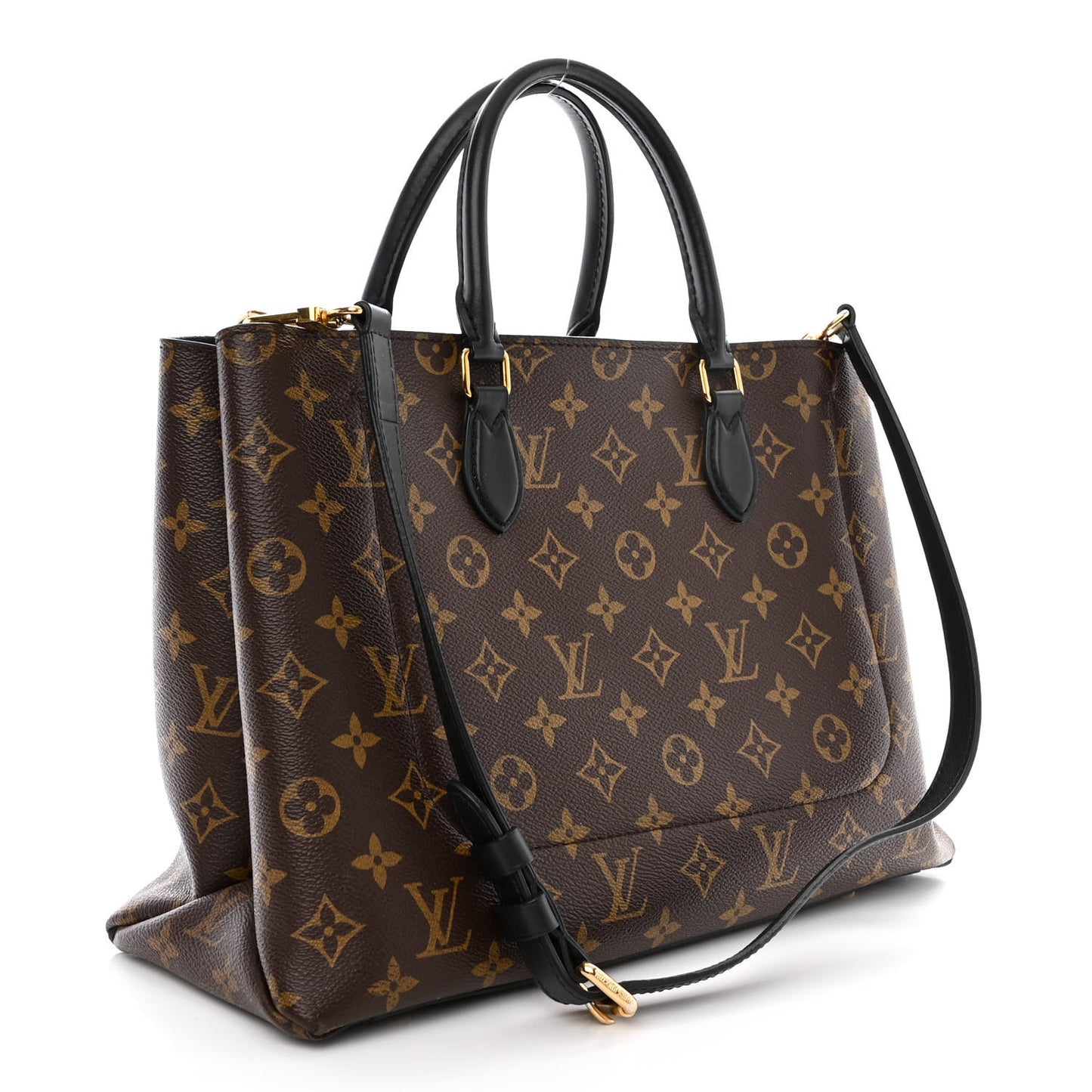 Monogram Flower Tote Black