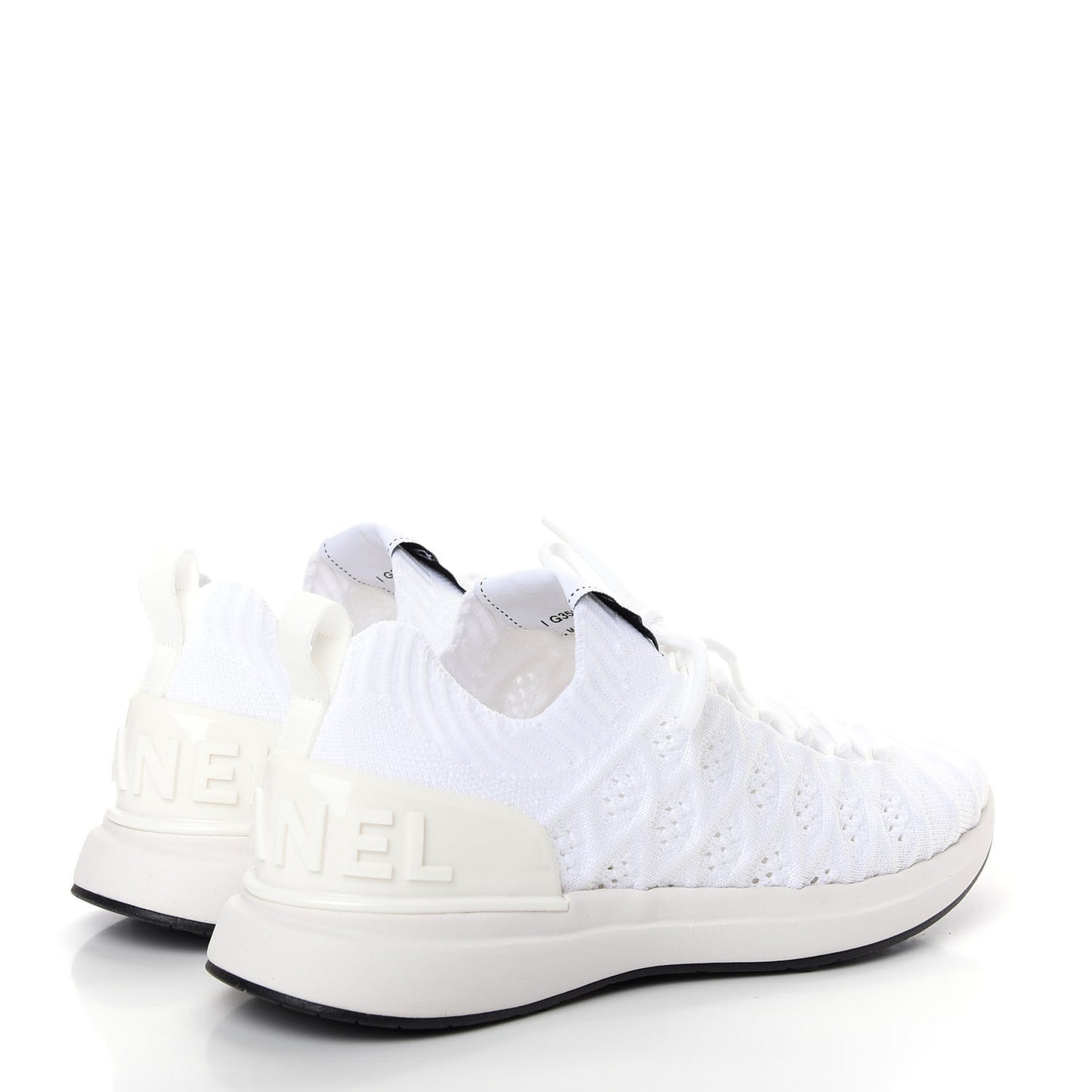 Fabric Logo Sneakers 38 White