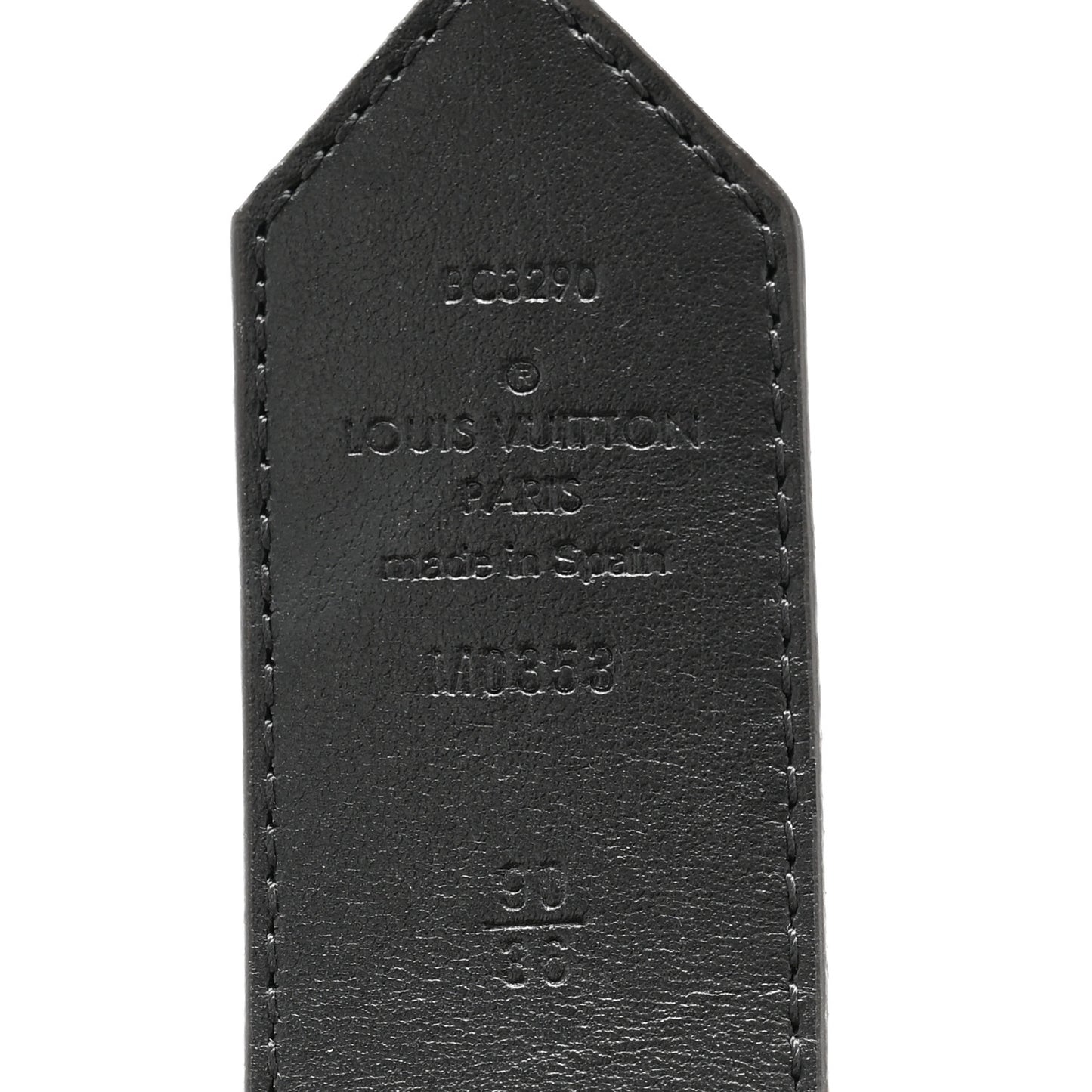 Calfskin Monogram 35mm LV Palm Springs Circle Reversible Belt 90 36 Black