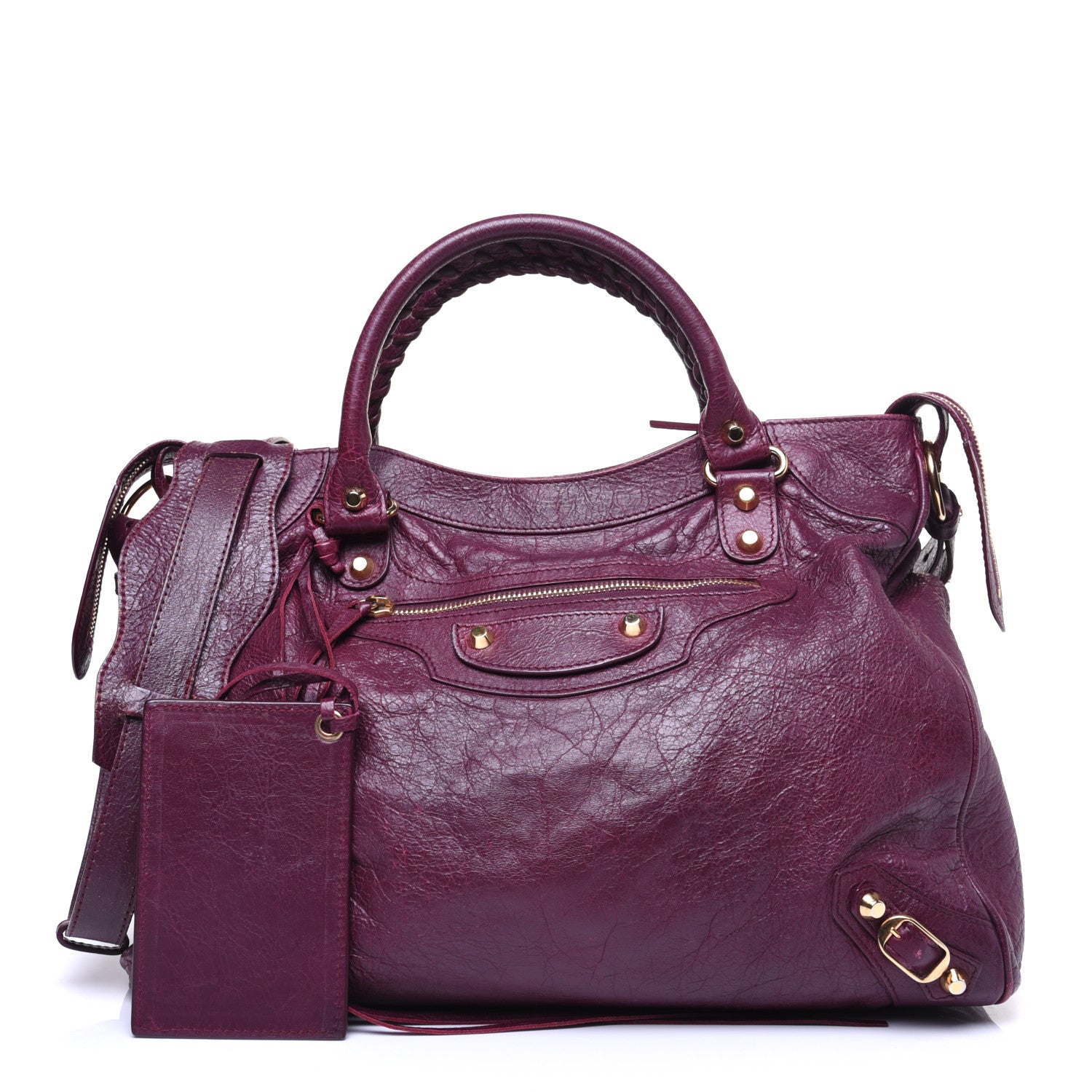 Balenciaga Lambskin Classic Gold Hardware Velo Violet Prune 1 of 17