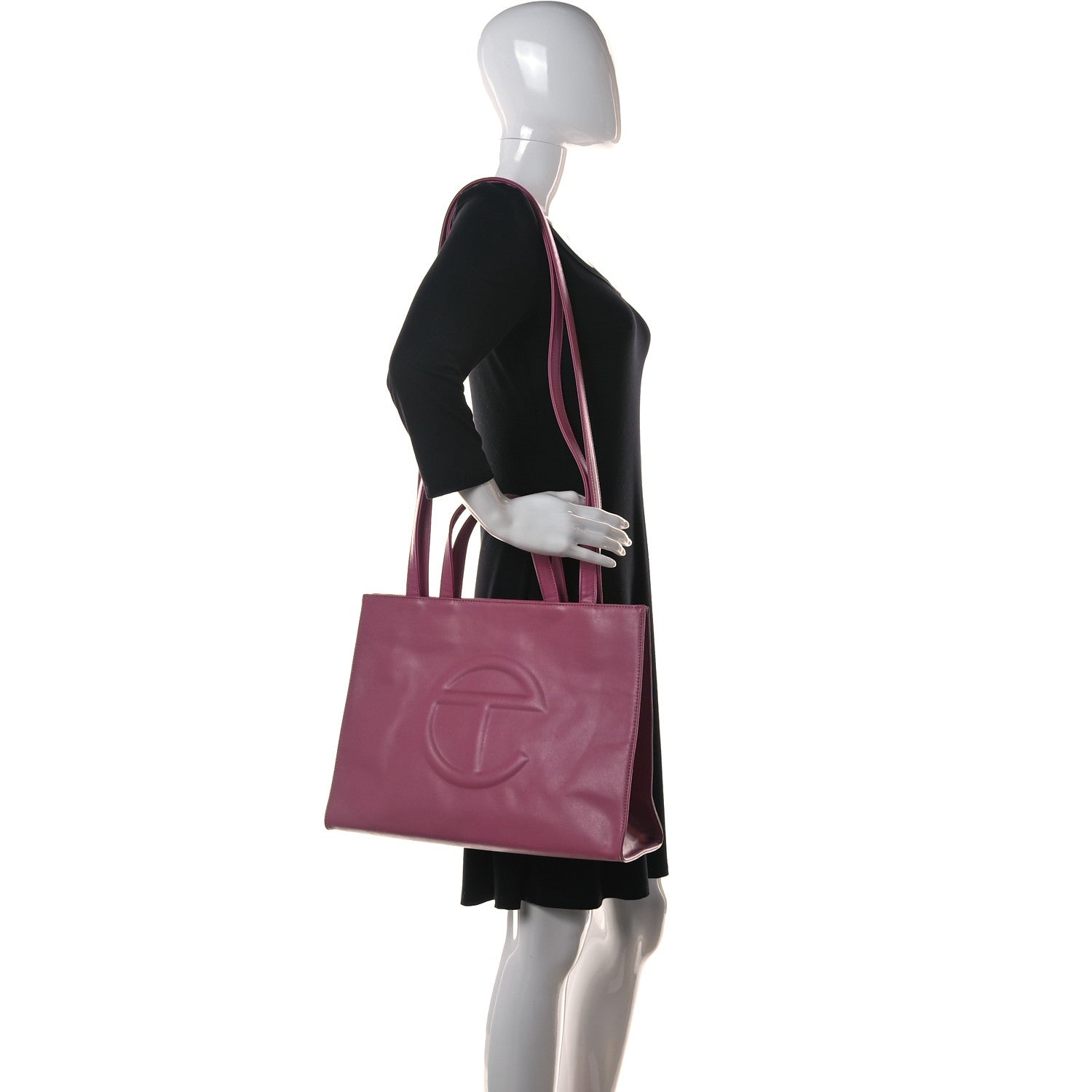 Telfar Vegan Leather Medium Shopping Bag Corned Beef 2 of 9