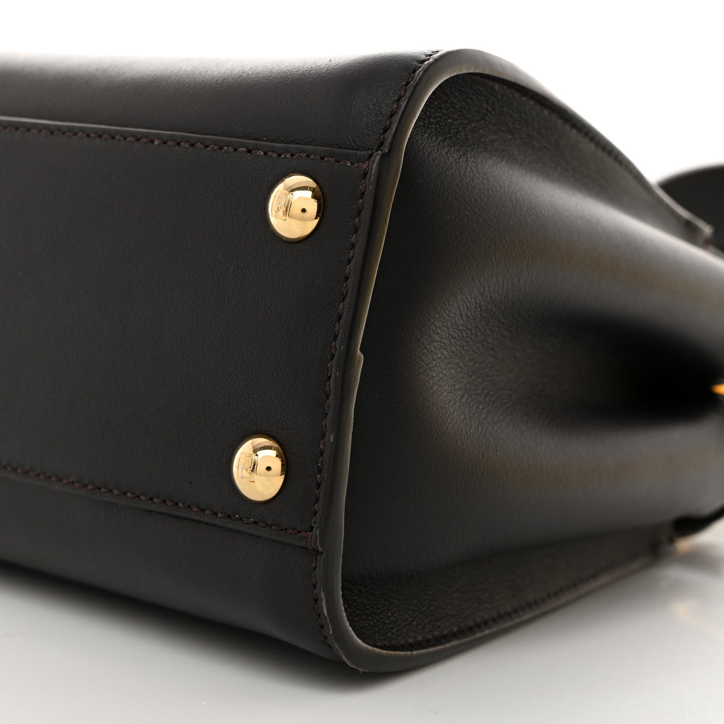 Vitello Seta Nabuk Pequin Mini Peekaboo Iconic Satchel Ebano Tobacco Moro