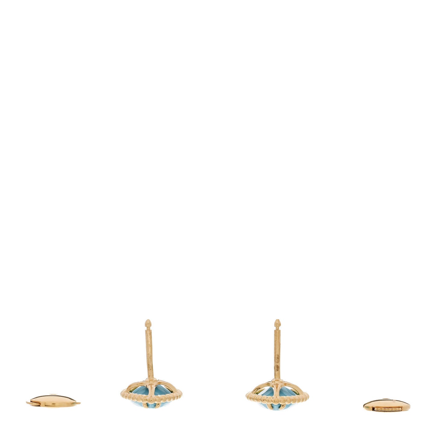 18K Yellow Gold Turquoise Serpent Boheme Stud Earrings