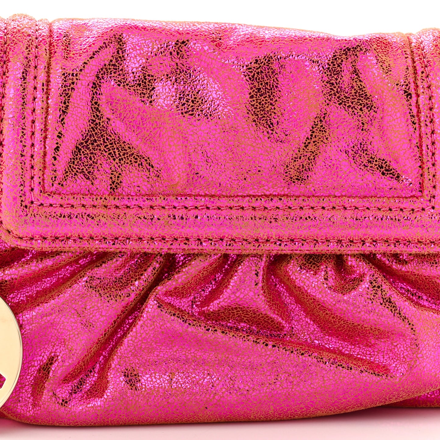 Metallic Nappa Mini Chef Shoulder Bag Pink
