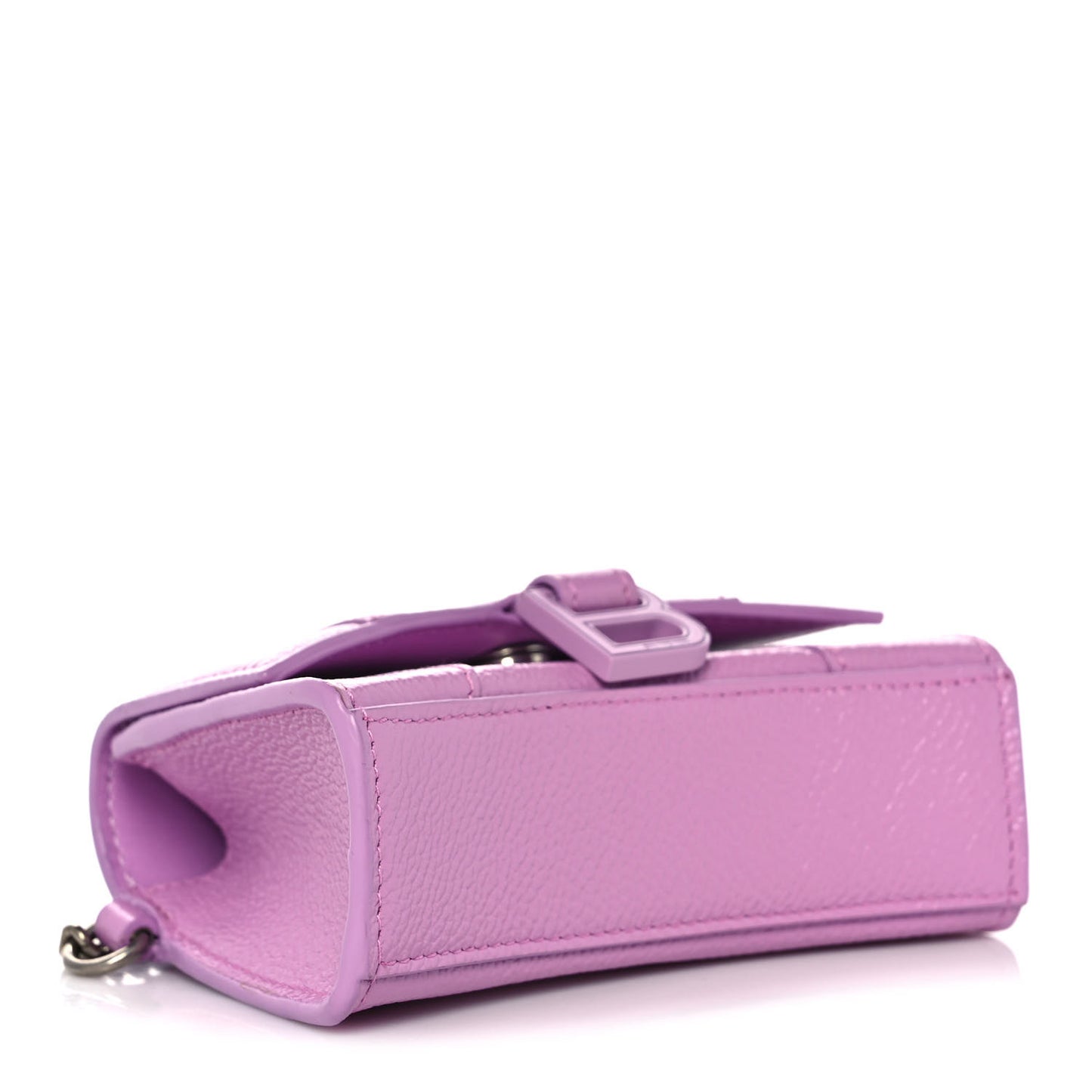 Grained Calfskin Tonal B Hourglass Chain Cardholder Lilac