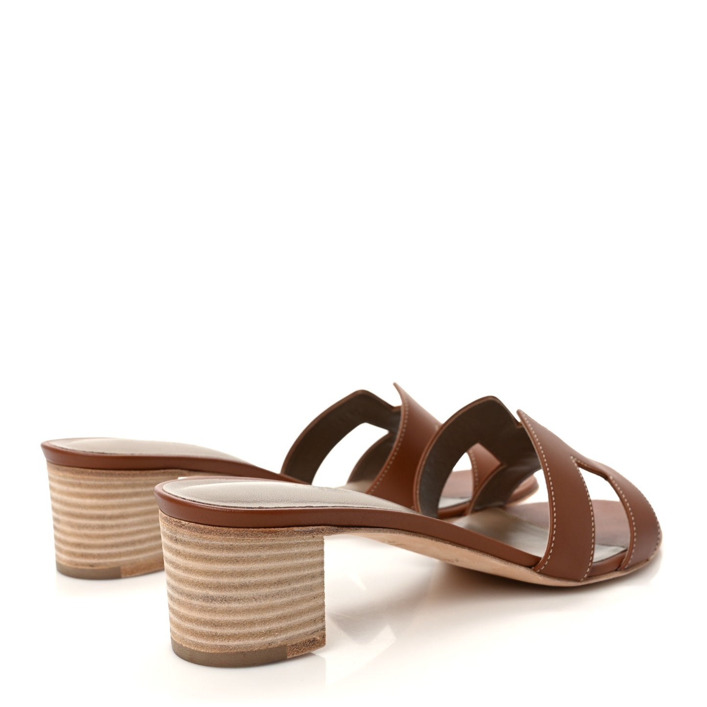 Calfskin Oasis Sandals 41.5 Gold