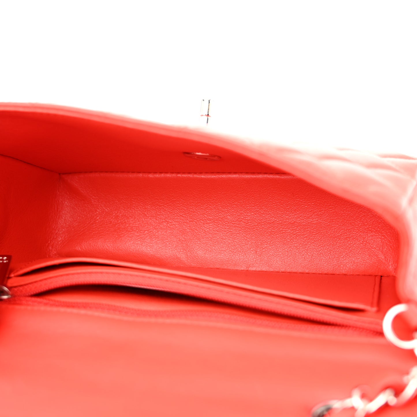 Lambskin Quilted Mini Rectangular Flap Red