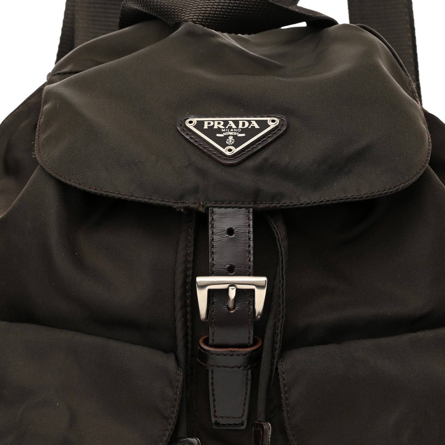Nylon Vela Small Backpack Ebano