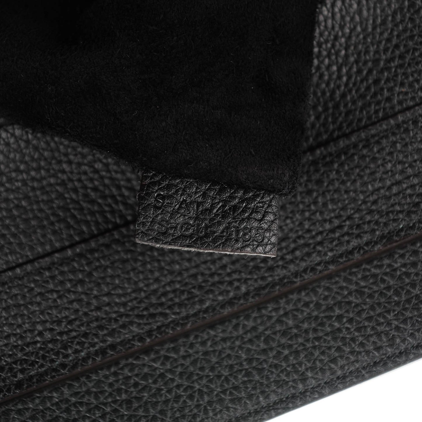 Drummed Calfskin Mini Luggage Black