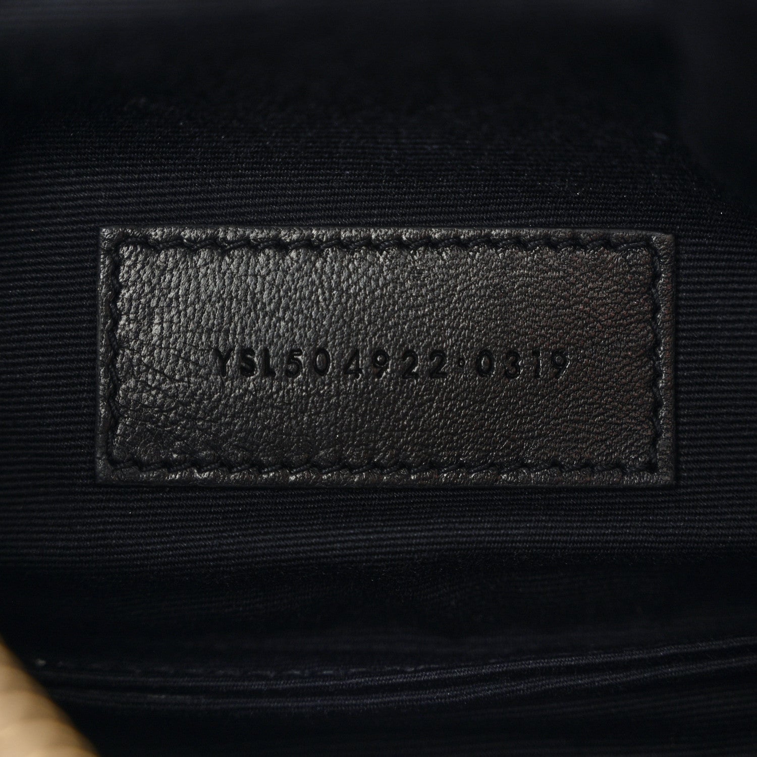 Saint Laurent Grain De Poudre Chevron Monogram Bill Pouch Black 7 of 7
