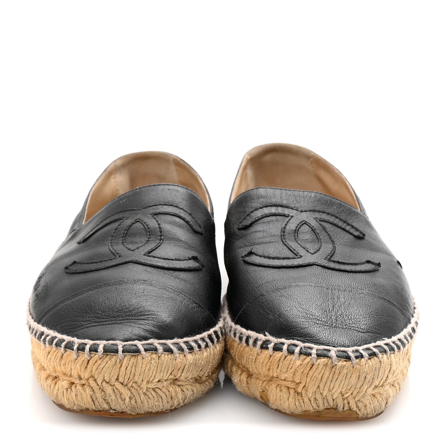Lambskin CC Espadrilles 38 Black