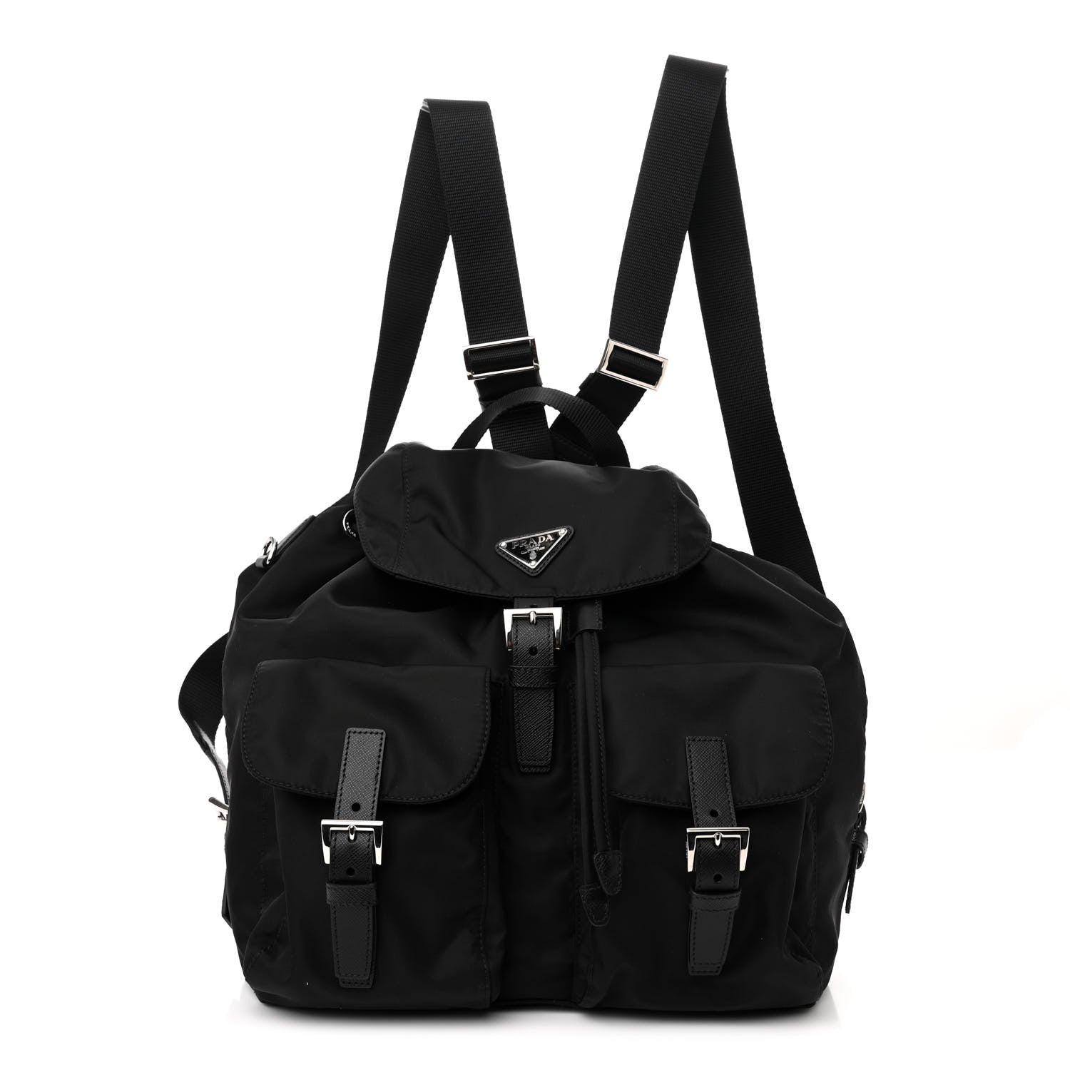 Prada Re-Nylon Saffiano Medium Backpack Black 1 of 9