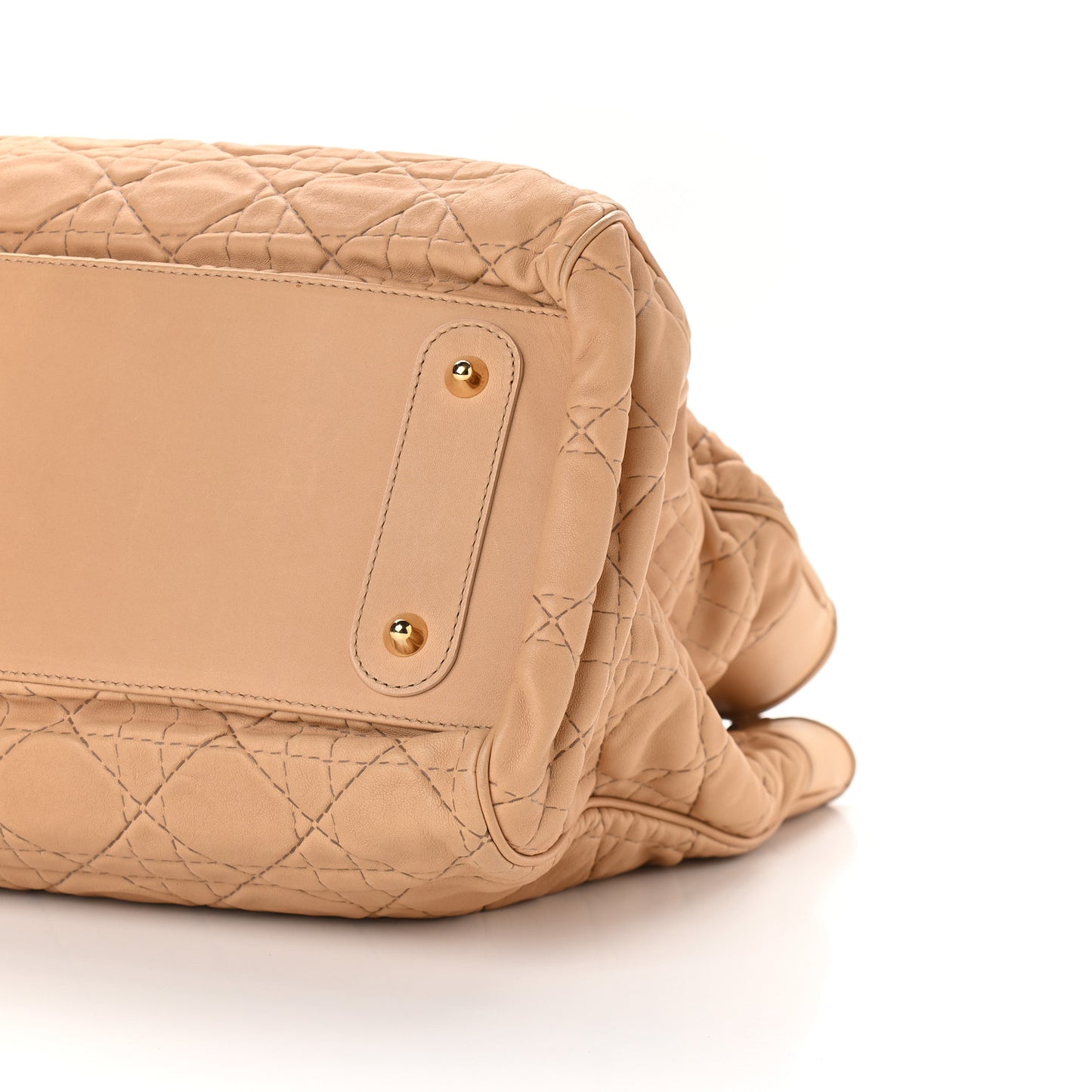 Lambskin Cannage Large Lady Dior Tote Beige