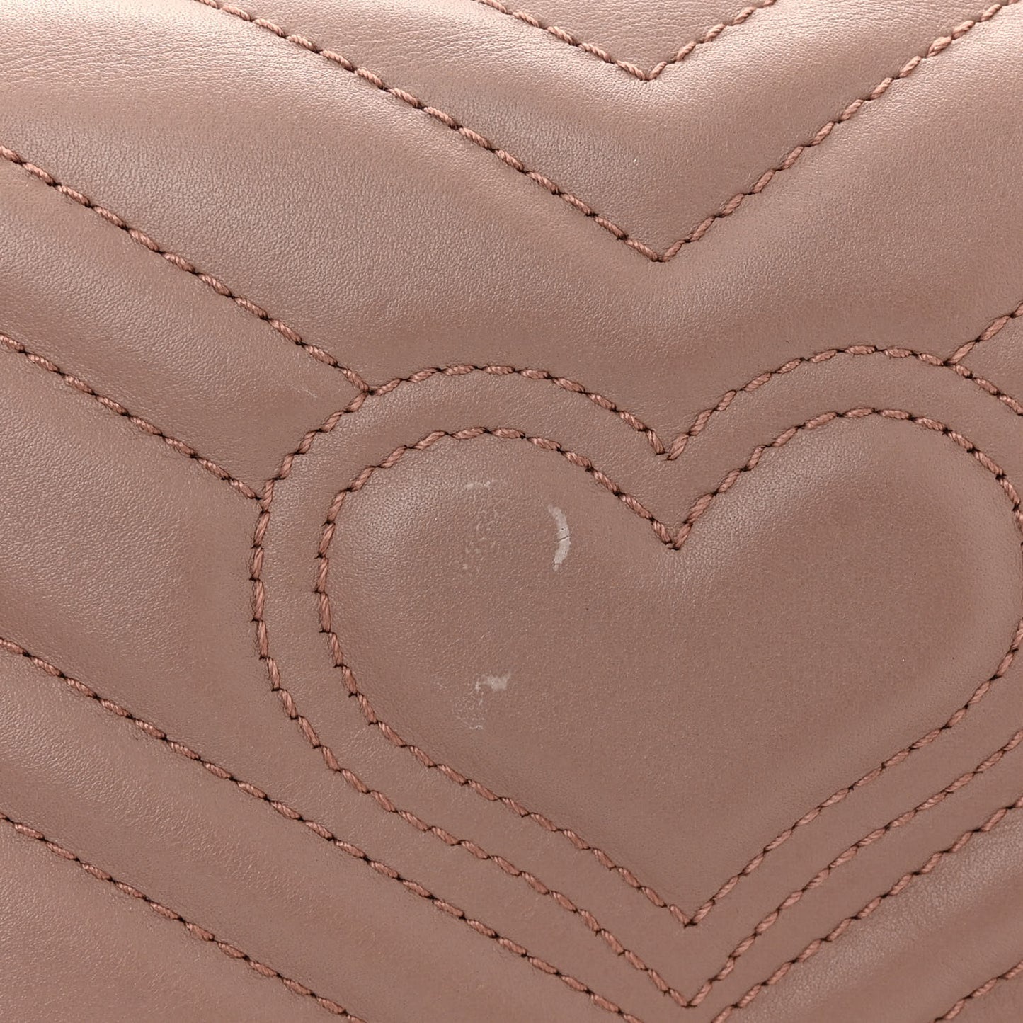 Calfskin Matelasse Super Mini GG Marmont Shoulder Bag Porcelain Rose