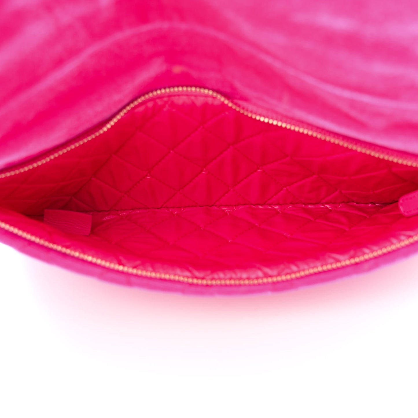 Velvet Quilted CC Beauty Clutch Pink