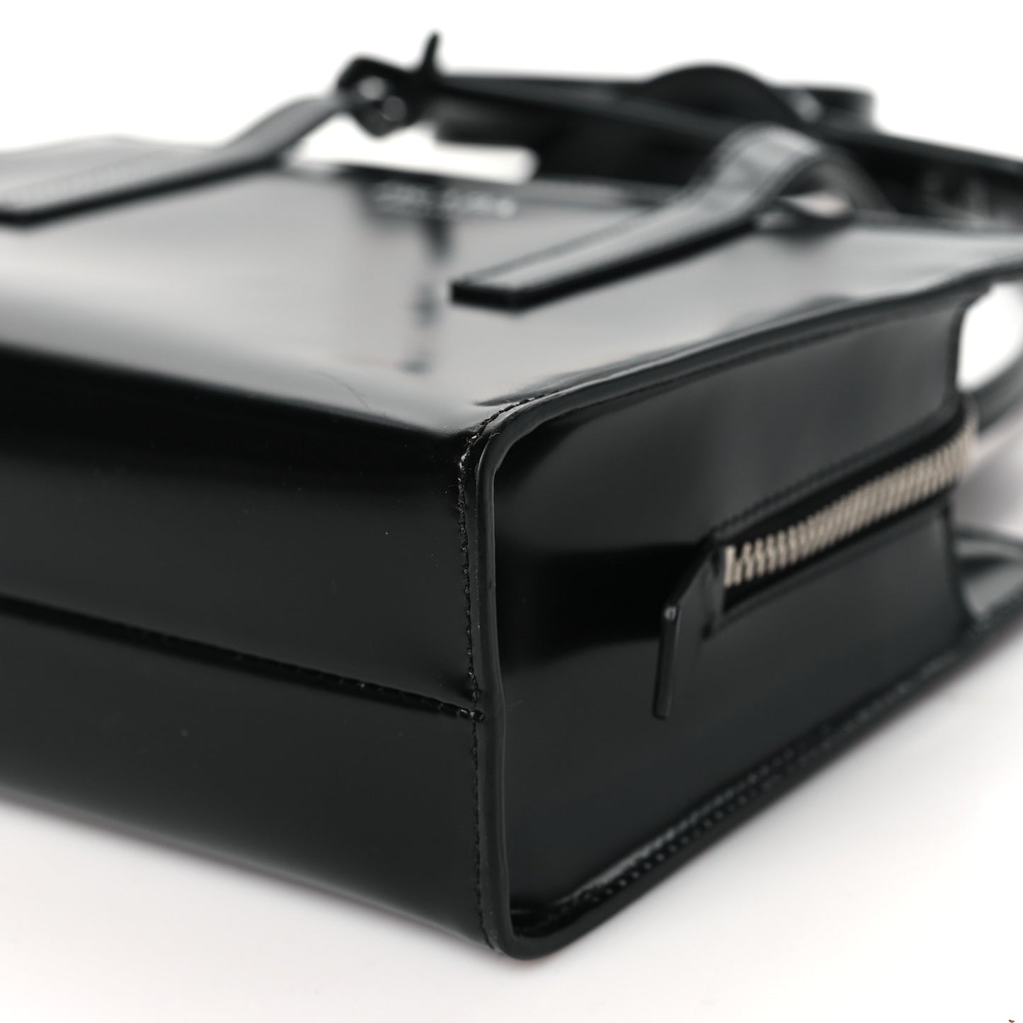 Spazzolato Mini Re-Edition 1995 Double Handle Handbag Black