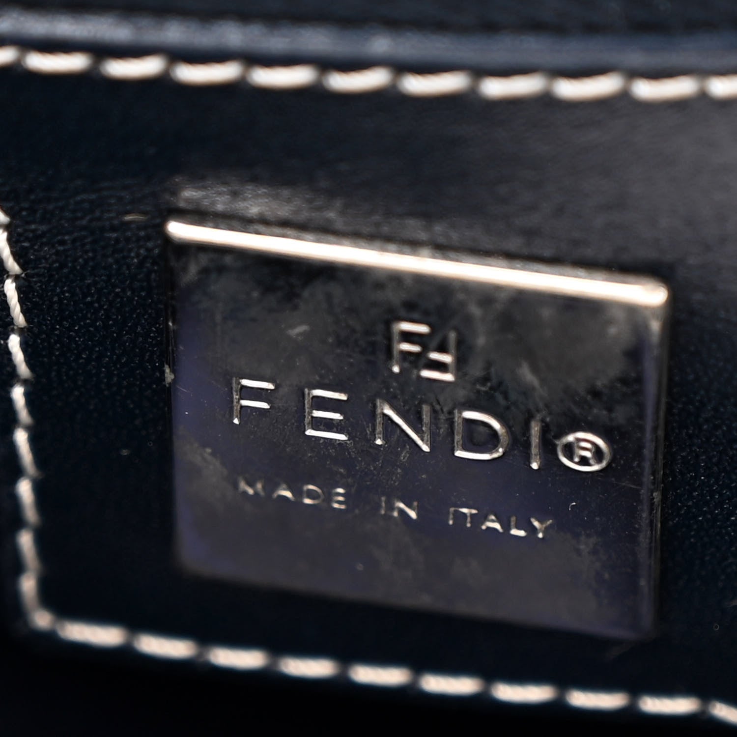 Fendi Zucchino Mama Baguette Navy 6 of 18