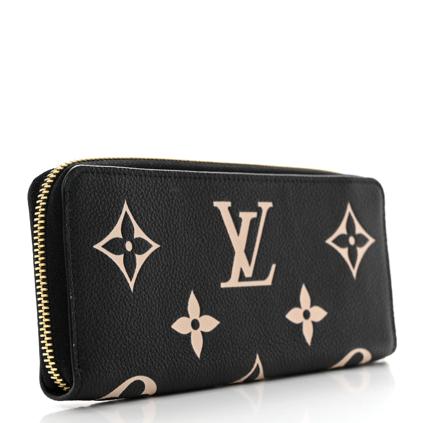 Empreinte Monogram Giant Clemence Wallet Black Beige