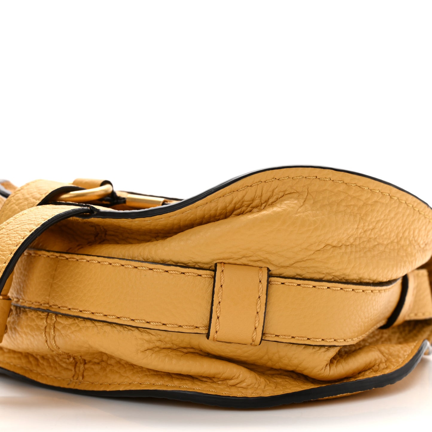 Calfskin Mini Marcie Round Crossbody Bag Honey Gold