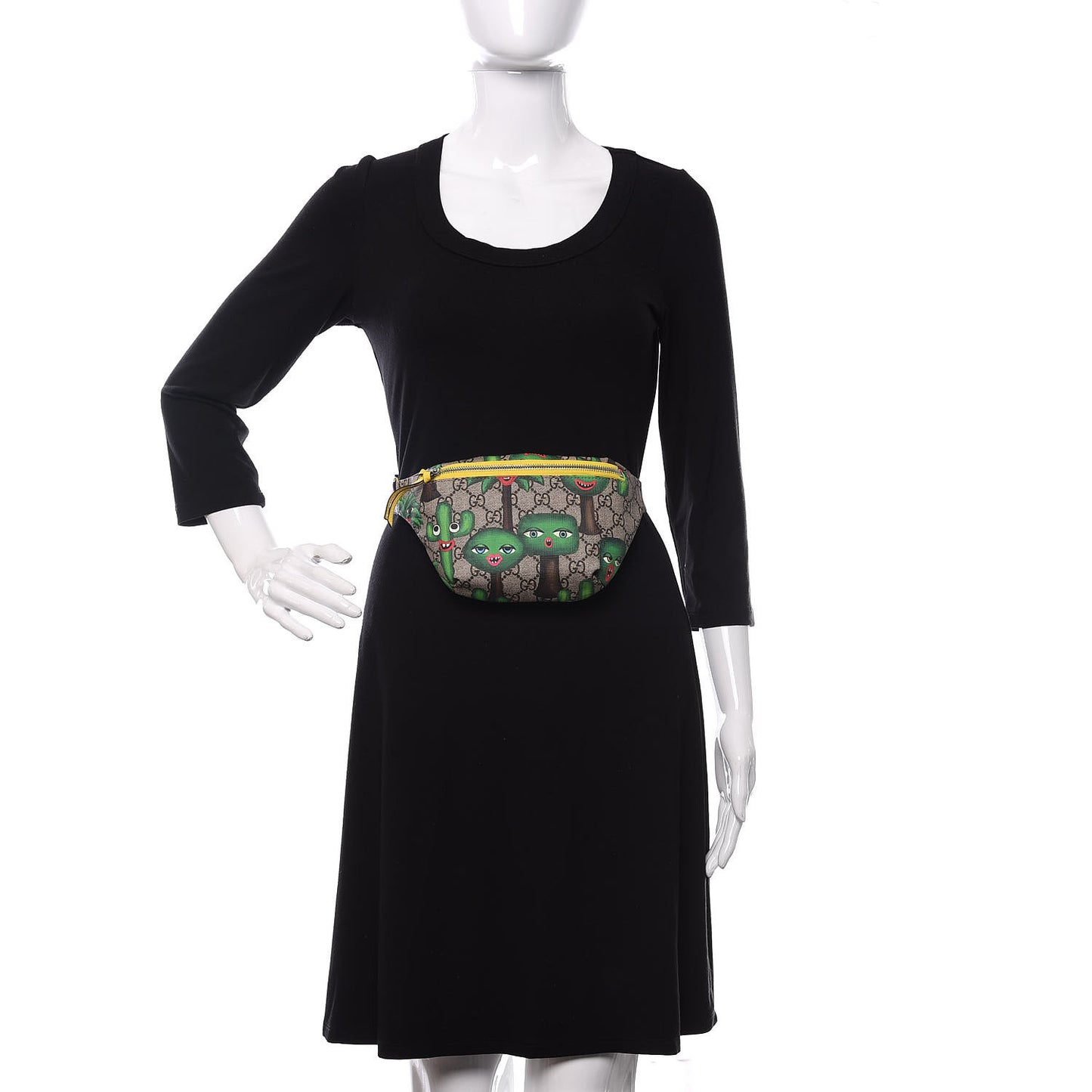 GG Supreme Monogram Smiling Plants Childrens Belt Bag Multicolor