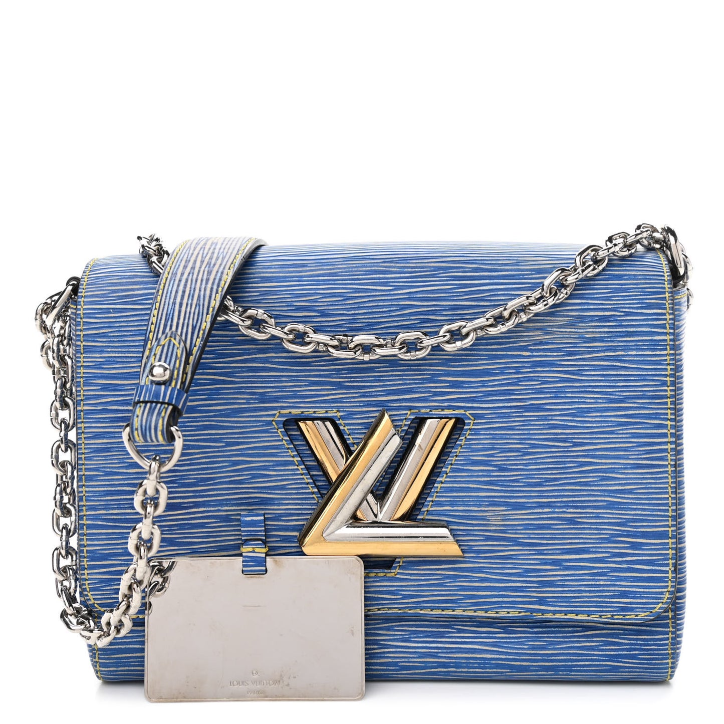 Epi Twist Shoulder Bag MM Denim Light