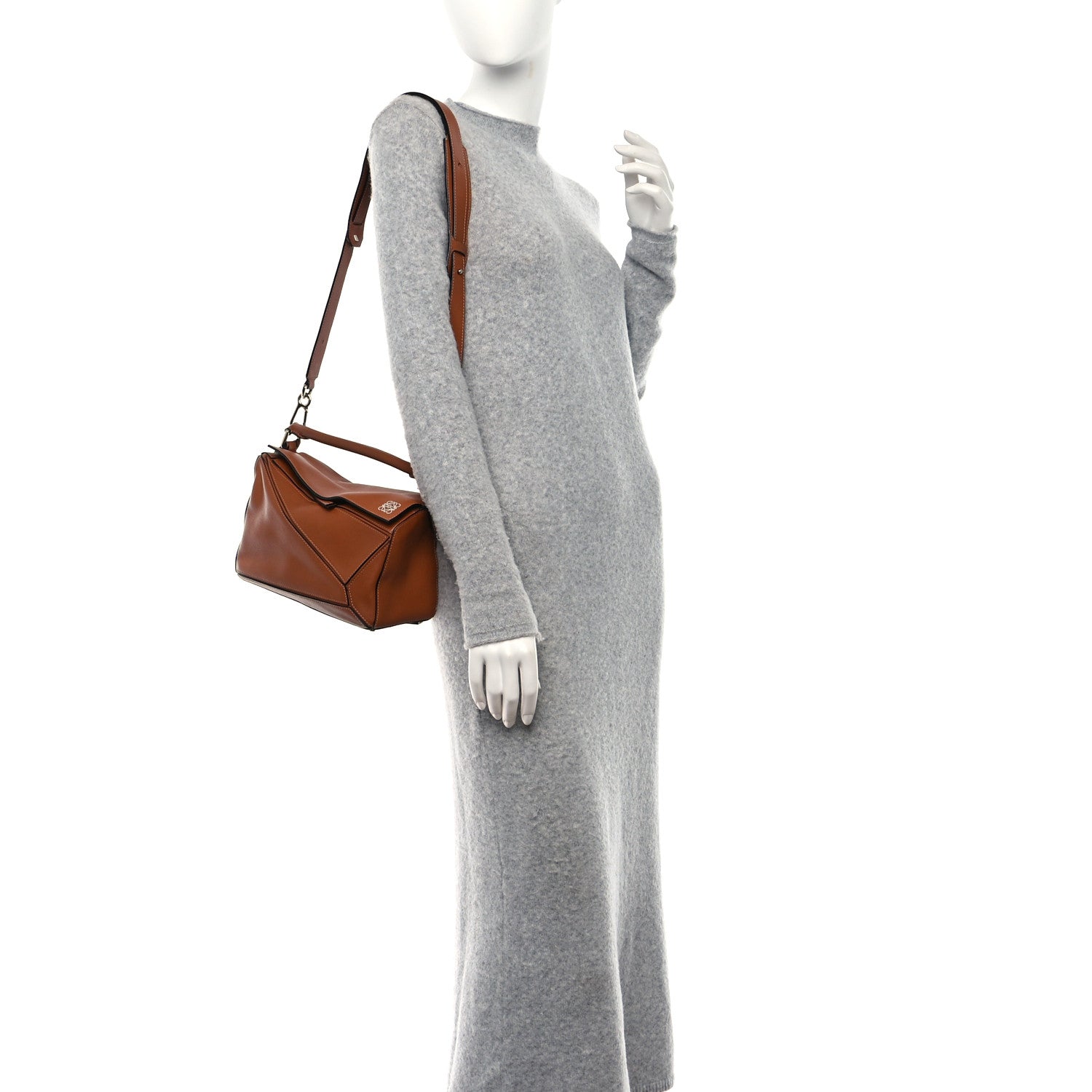 Loewe Calfskin Small Puzzle Bag Tan 3 of 11