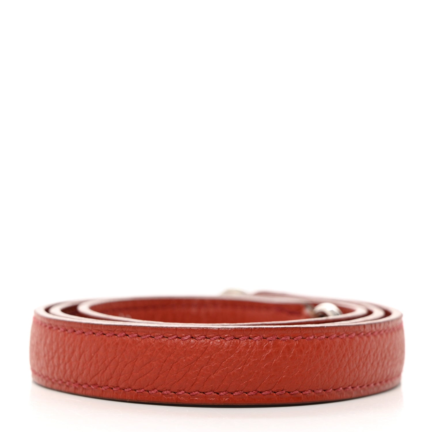 Hermes Taurillon Clemence Kelly Shoulder Strap Rouge Venetian 2 of 4