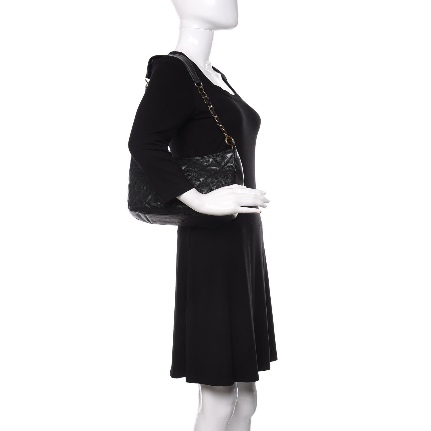 Chanel Caviar Quilted Timeless CC Shoulder Bag Black 2 of 15