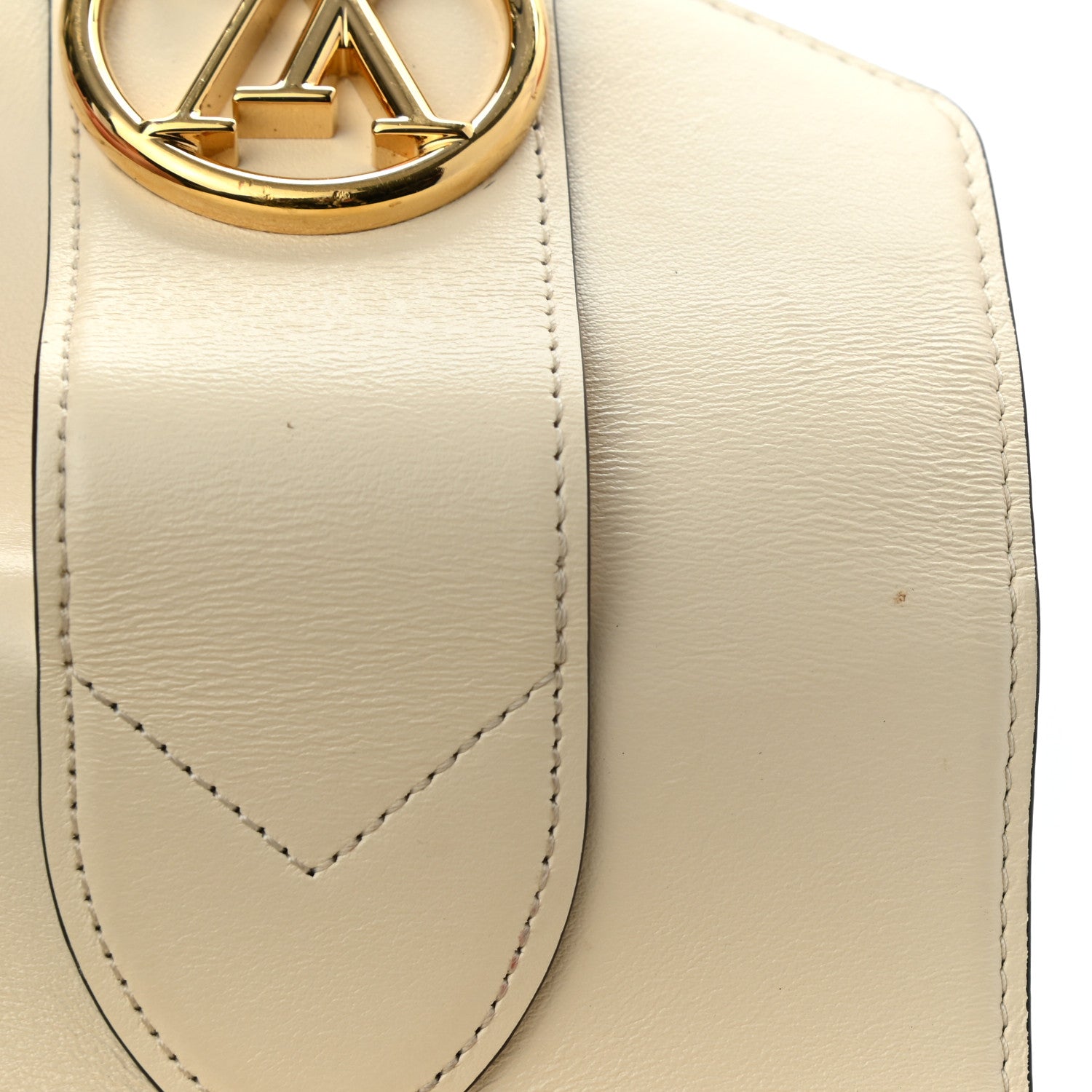 Louis Vuitton Smooth Calfskin LV Pont 9 Compact Wallet Creme 9 of 9
