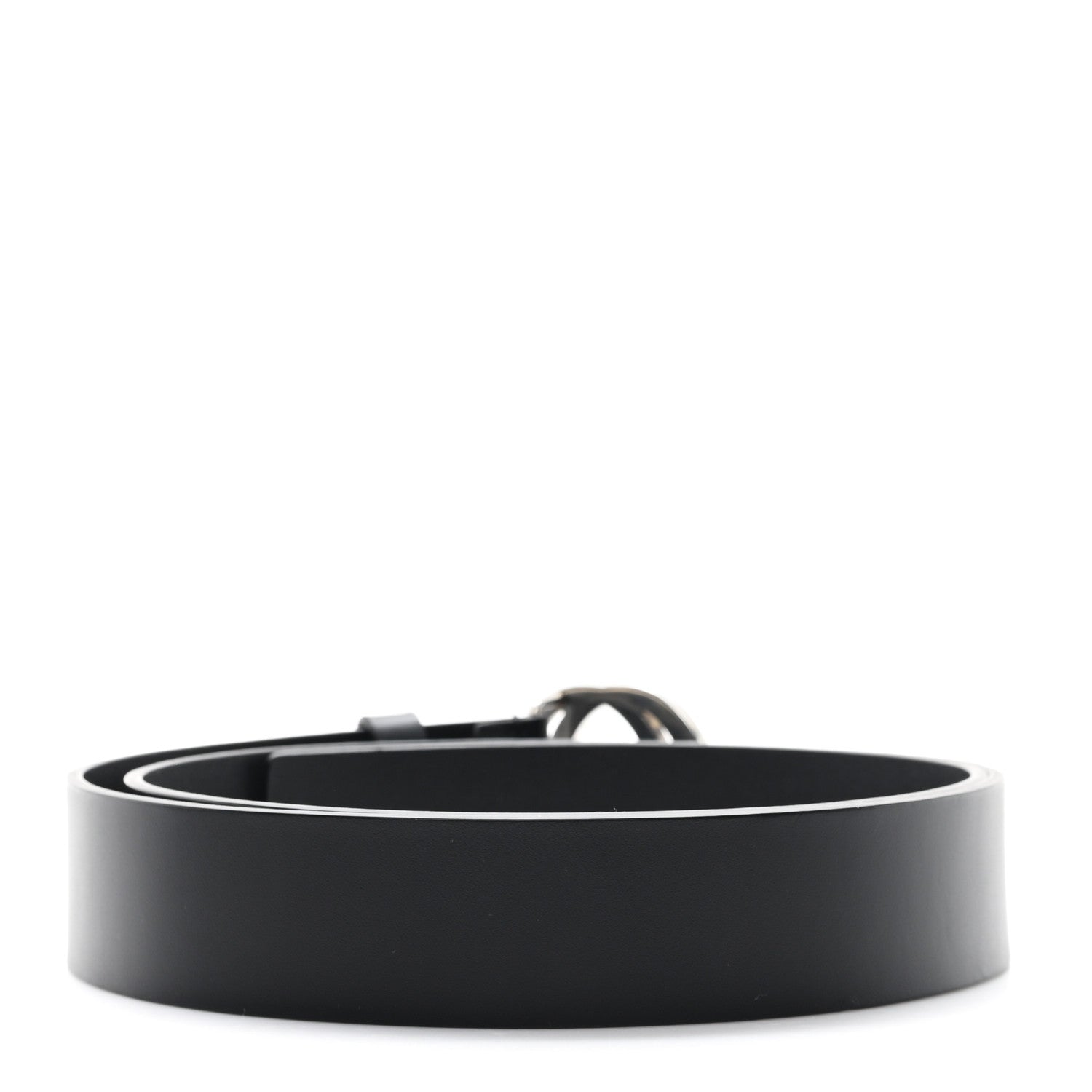 Gucci Selleria Calfskin Nickel Interlocking G 37mm Belt 100 40 Black 2 of 7