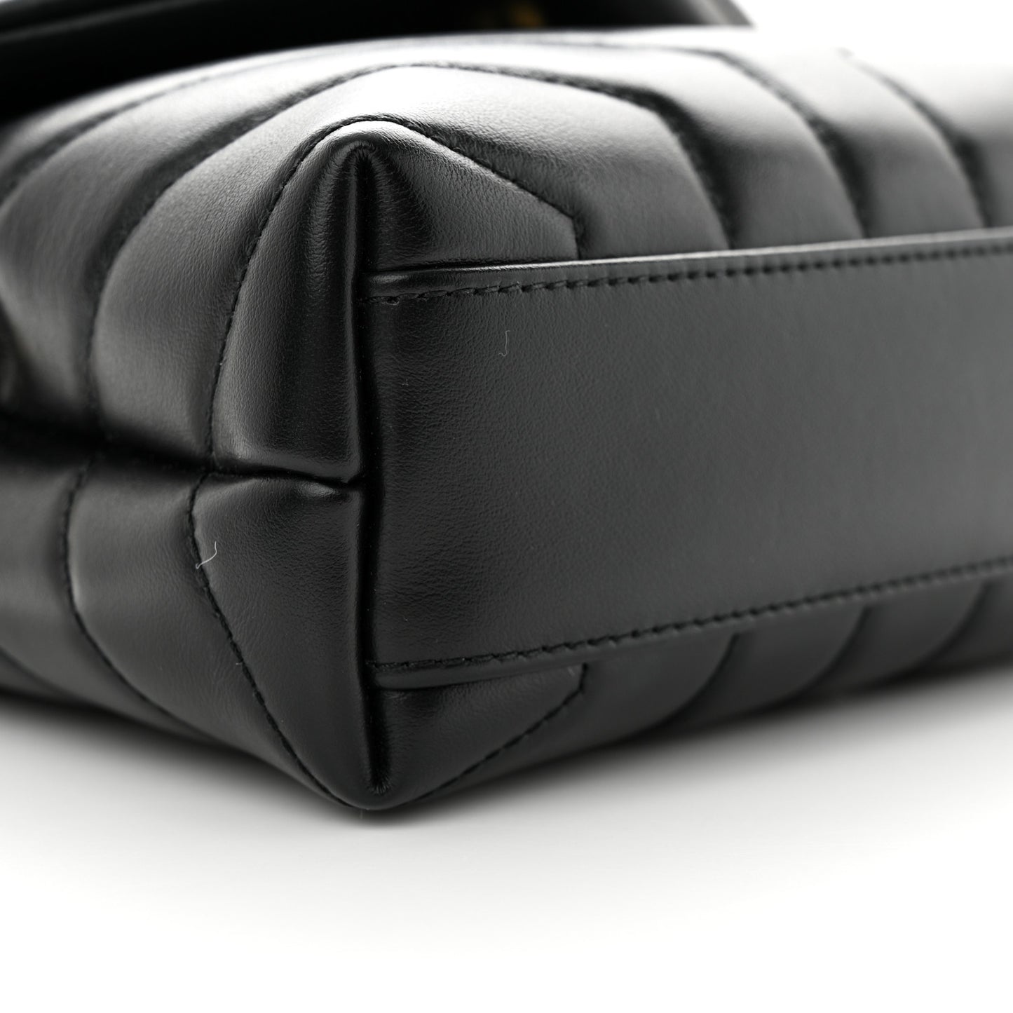 Calfskin Y Quilted Monogram Toy Loulou Crossbody Bag Black