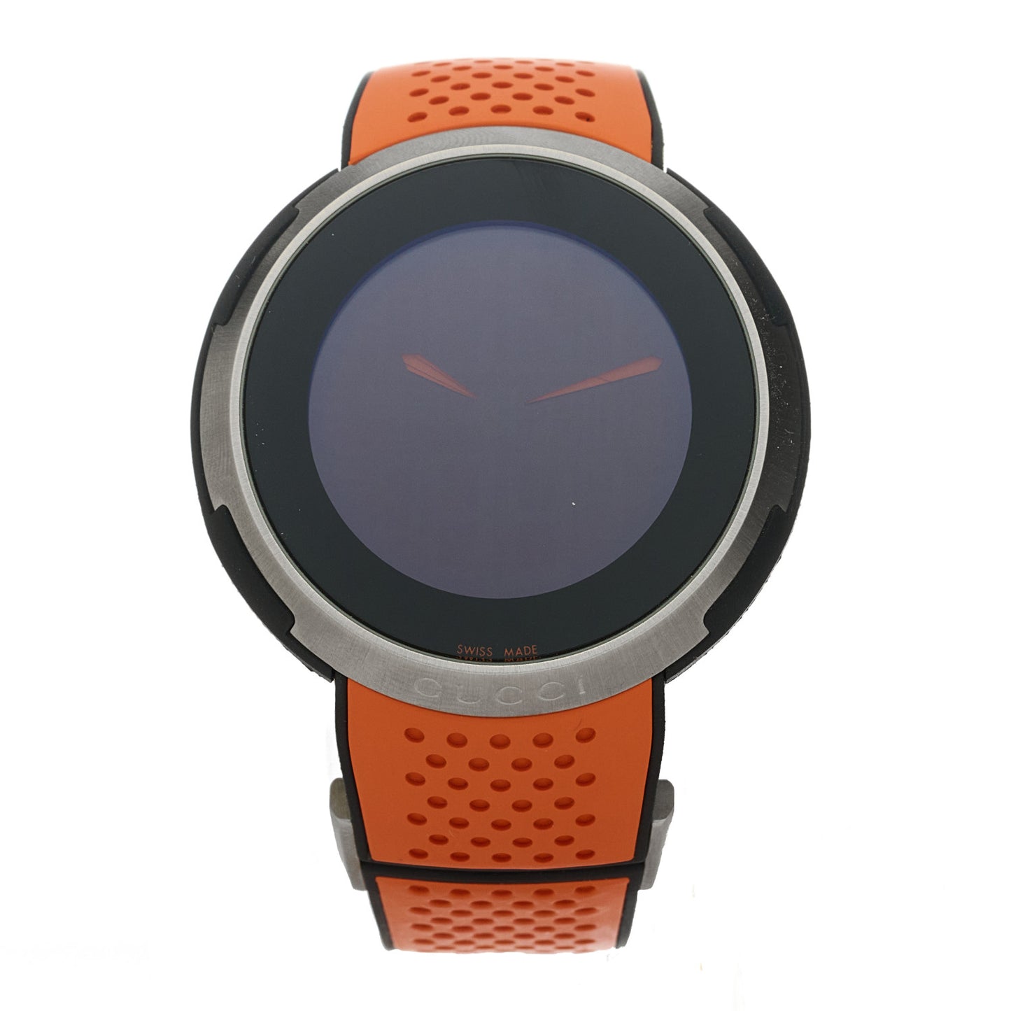 Stainless Steel Rubber 49mm Digital I-Gucci Sport Watch Black